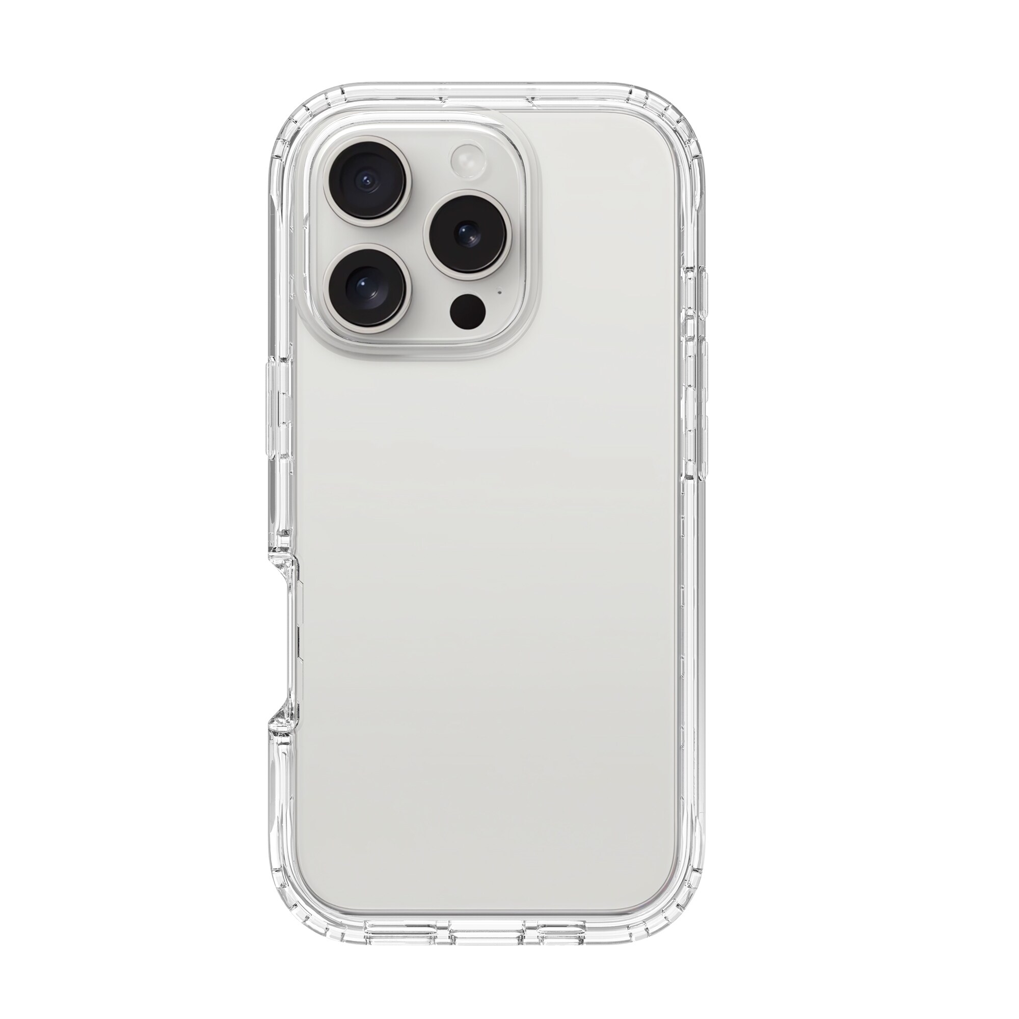 iPhone 16 Pro Max Stødsikkert mobilcover med beskyttelsesramme Gennemsigtig