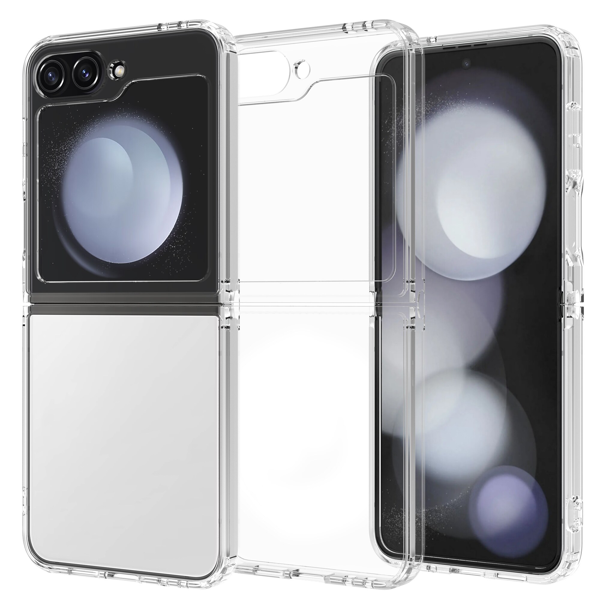 Samsung Galaxy Z Flip 7 FE Crystal Hybrid-cover, Gennemsigtig