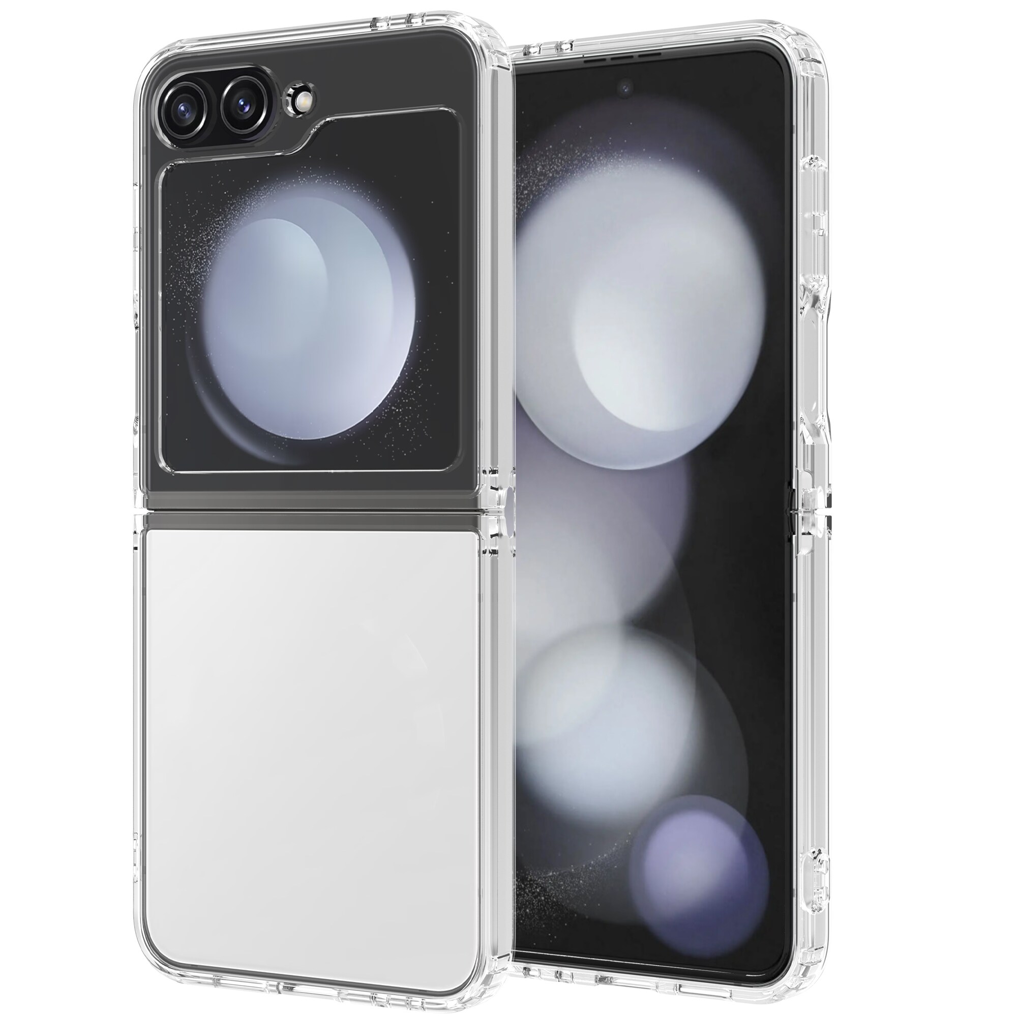 Samsung Galaxy Z Flip 7 FE Crystal Hybrid-cover, Gennemsigtig
