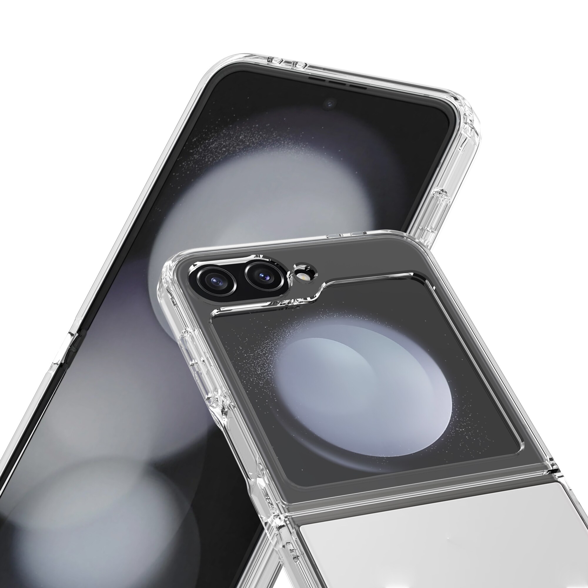 Samsung Galaxy Z Flip 7 FE Crystal Hybrid-cover, Gennemsigtig