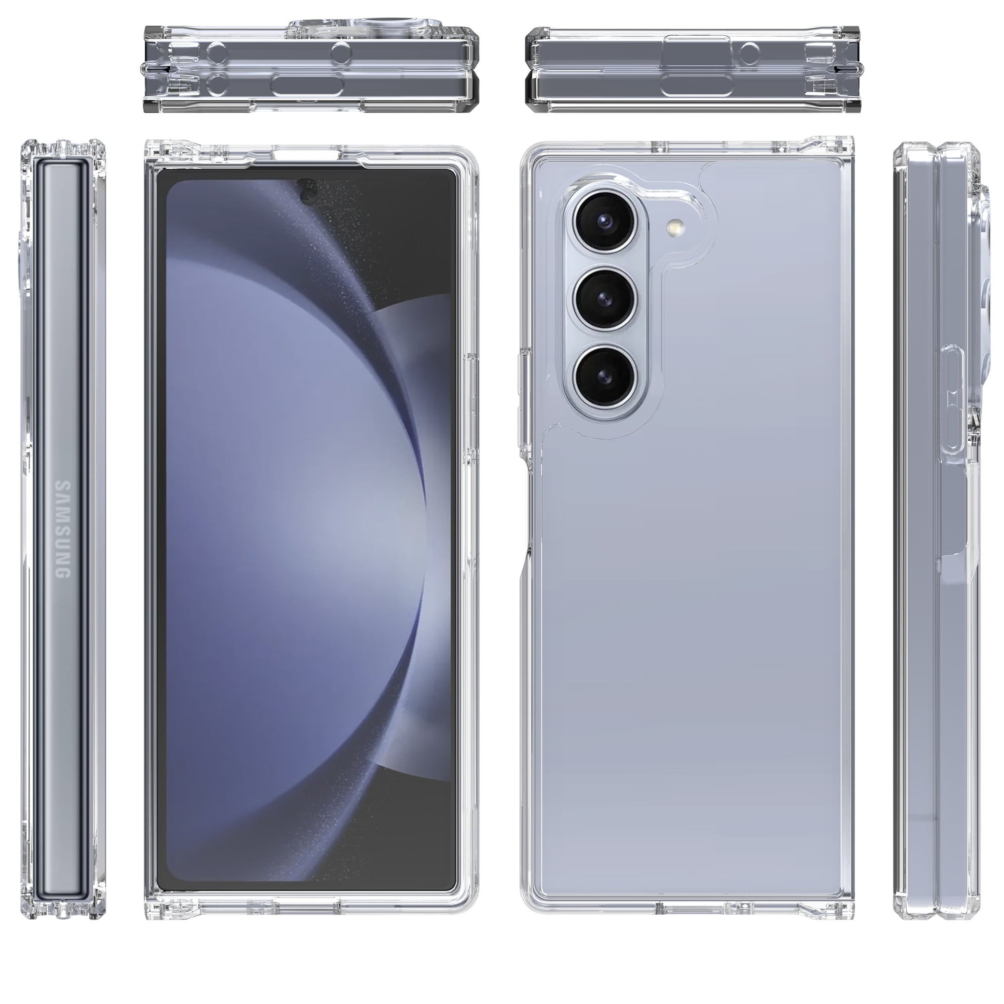 Samsung Galaxy Z Fold 6 Crystal Hybrid-cover, Gennemsigtig