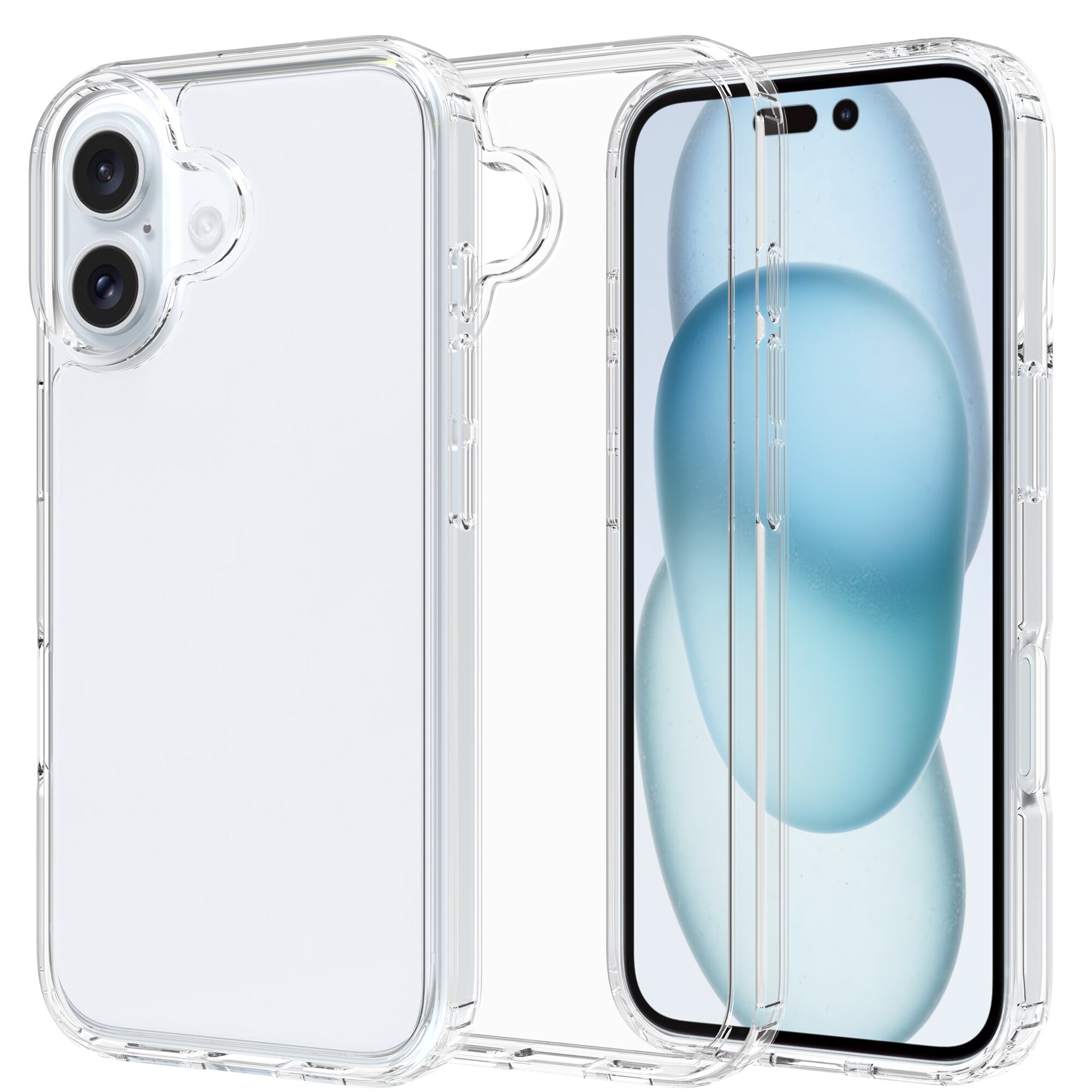 iPhone 16 Plus Crystal Hybrid-cover, Gennemsigtig