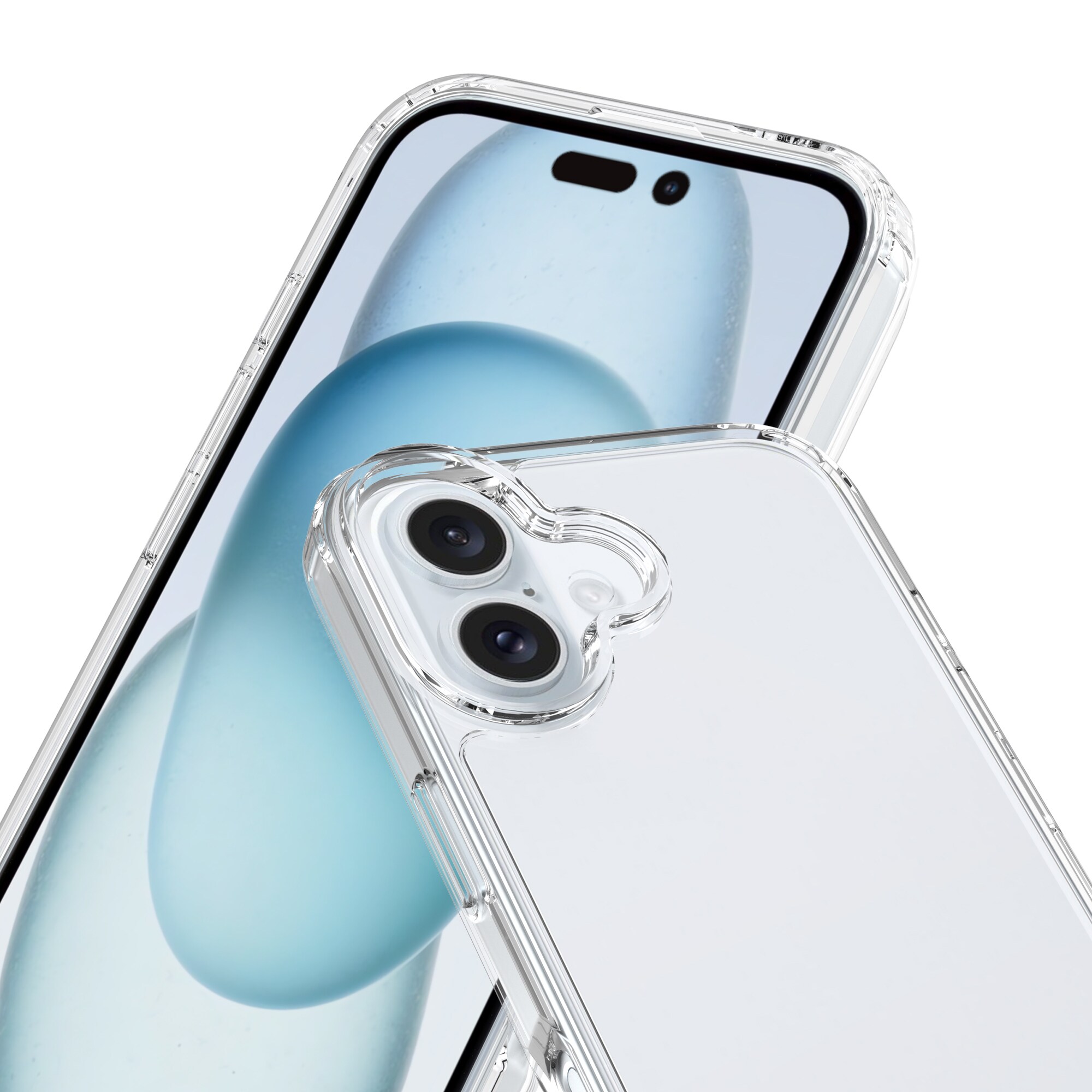 iPhone 16 Plus Crystal Hybrid-cover, Gennemsigtig