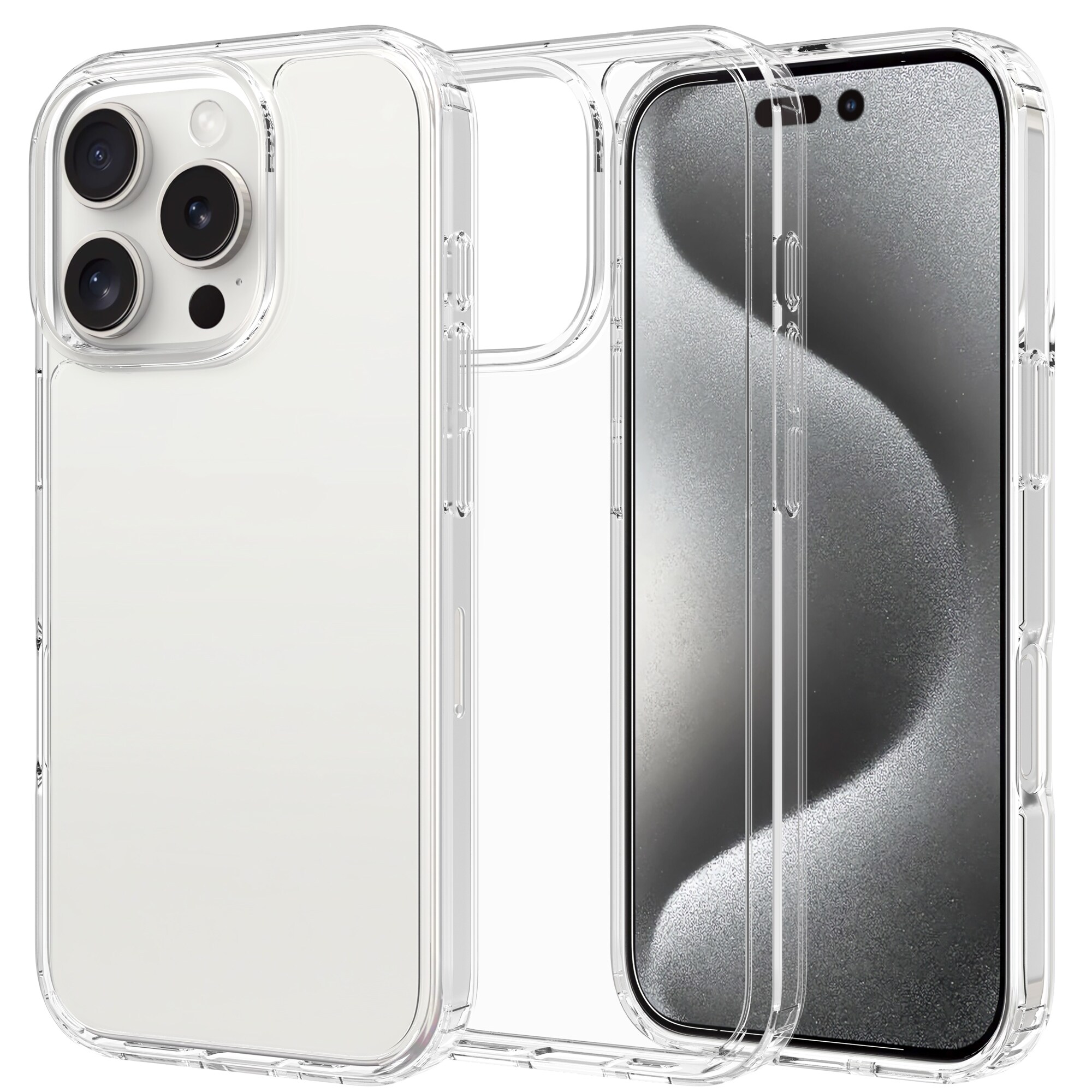 iPhone 16 Pro Max Crystal Hybrid-cover, Gennemsigtig
