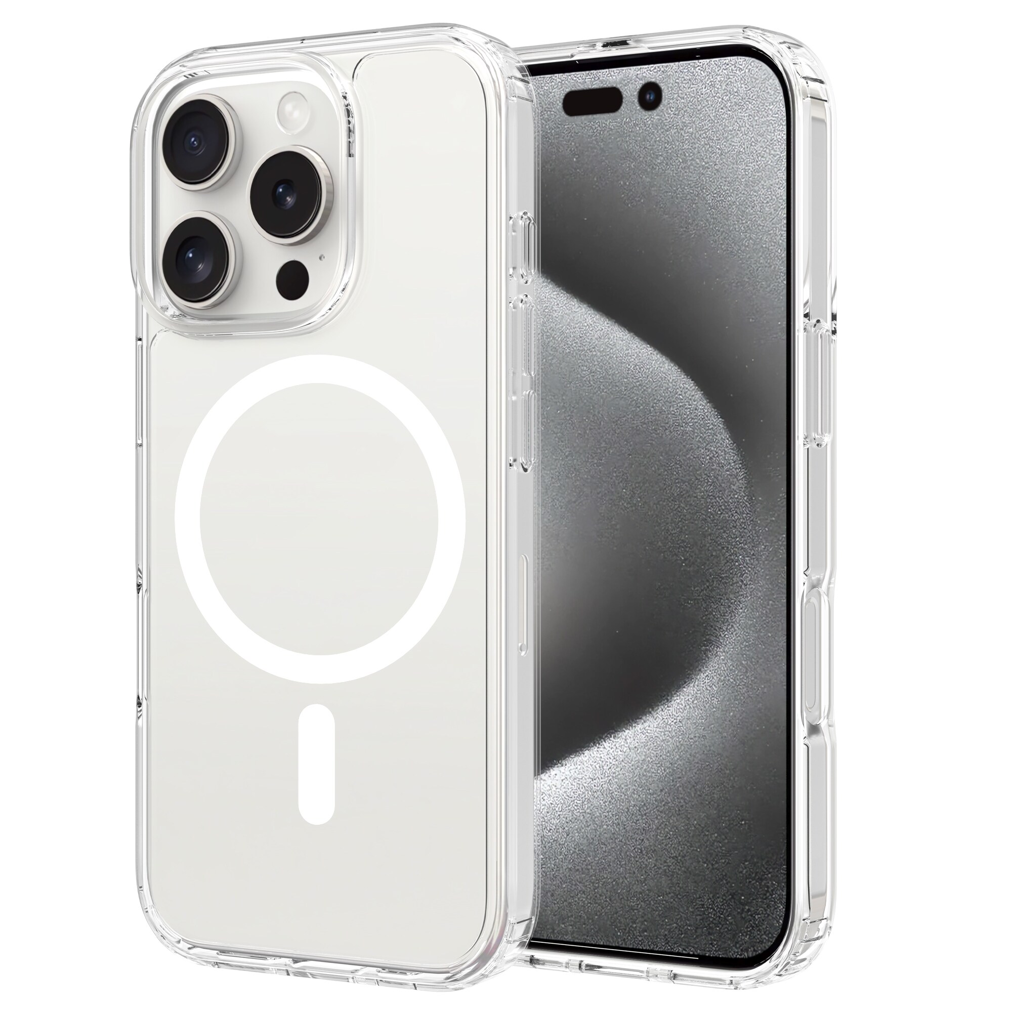 iPhone 16 Pro Max MagSafe Hybrid-cover, Gennemsigtig
