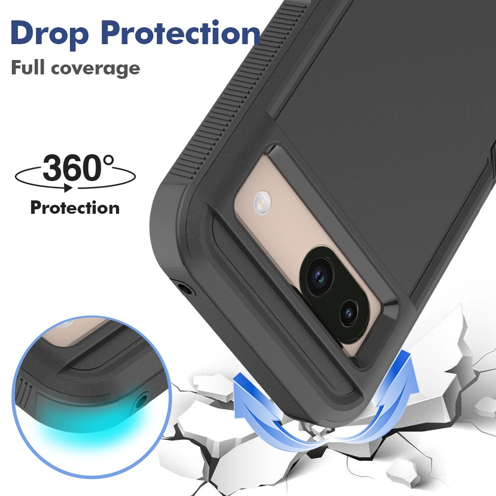 Google Pixel 8a Hybridcover Off-road, Sort