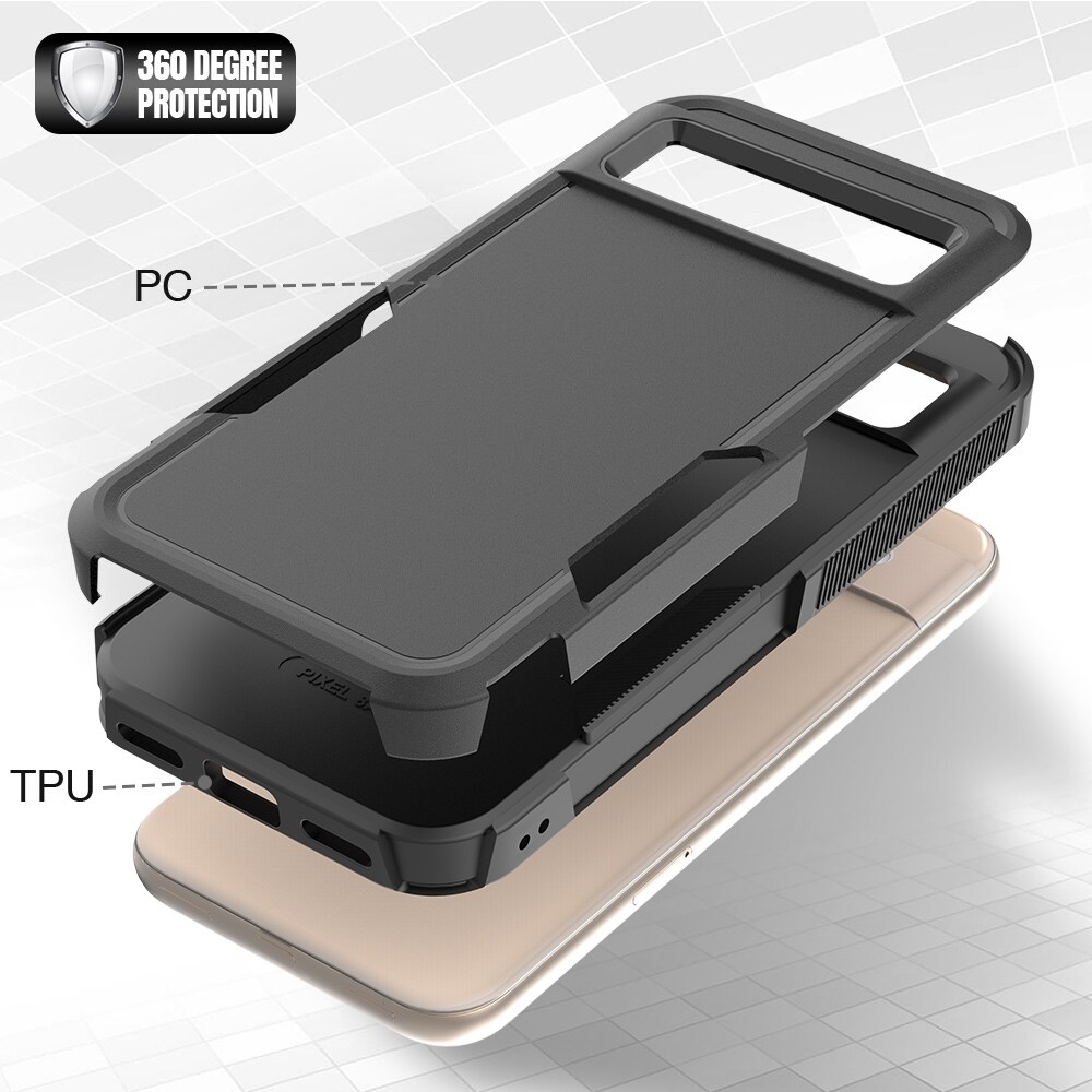 Google Pixel 8a Hybridcover Off-road, Sort