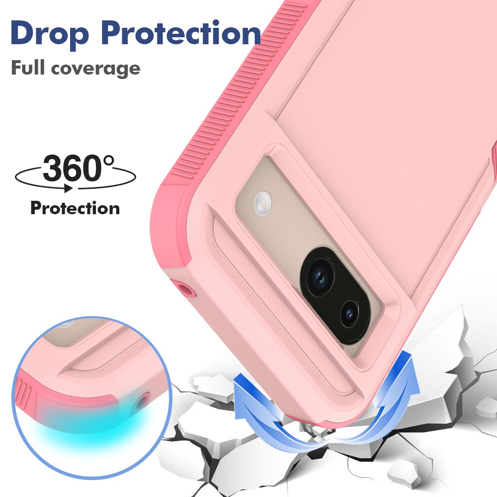 Google Pixel 8a Hybridcover Off-road, Lyserød