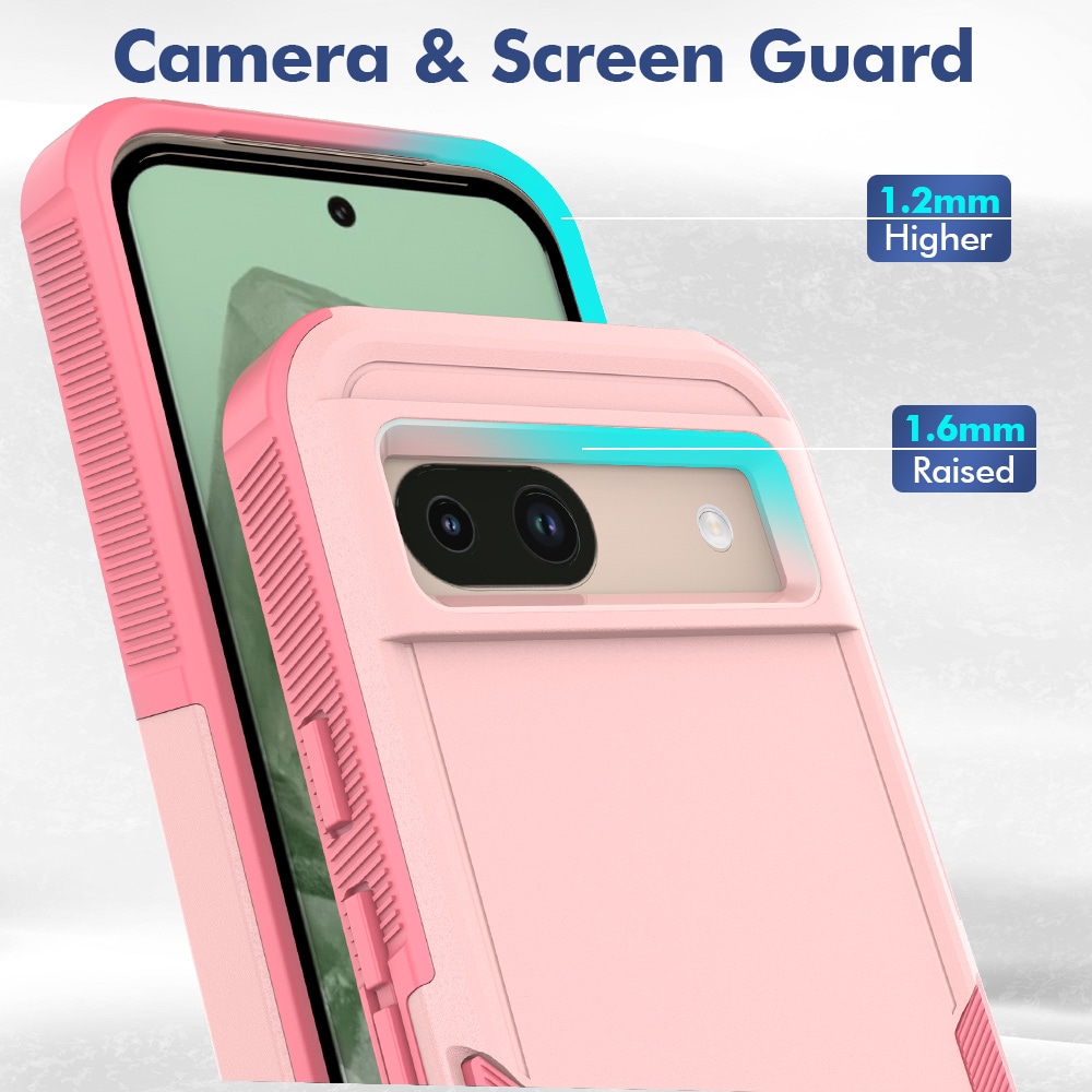 Google Pixel 8a Hybridcover Off-road, Lyserød