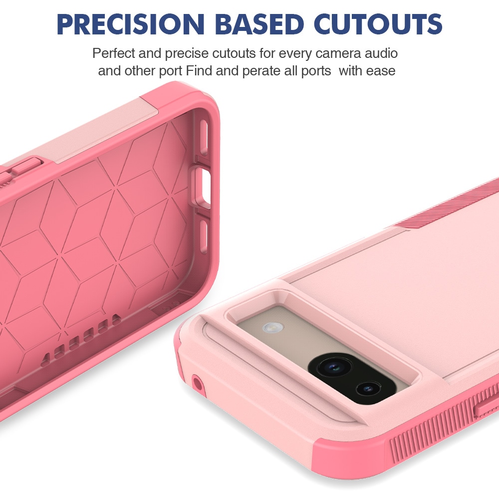 Google Pixel 8a Hybridcover Off-road, Lyserød