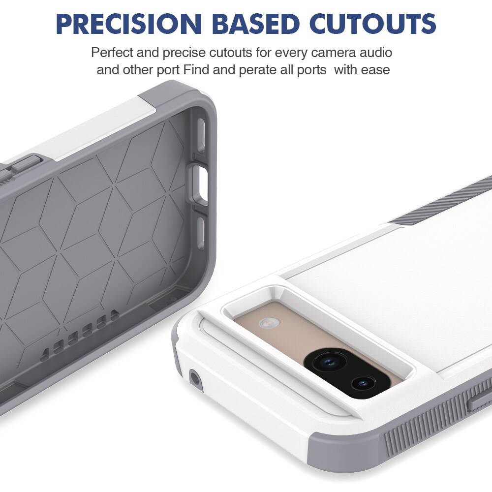Google Pixel 8a Hybridcover Off-road, Hvid