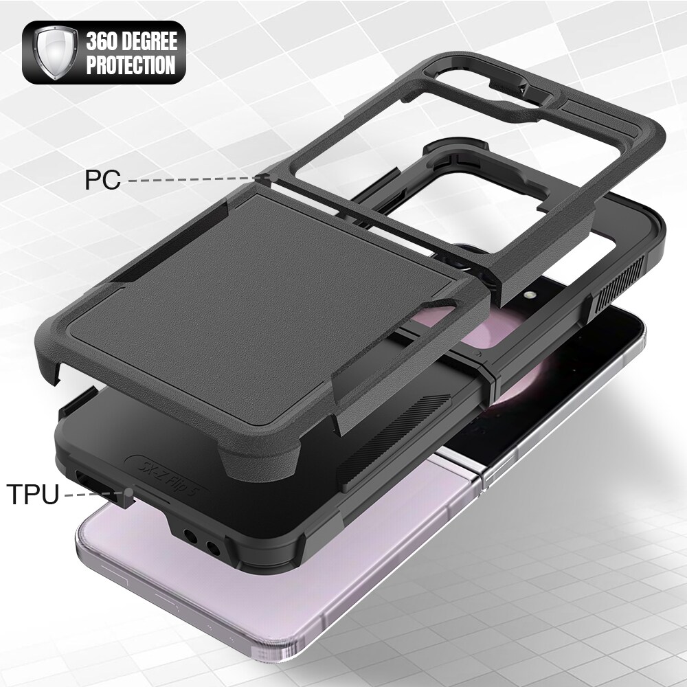 Samsung Galaxy Z Flip 7 FE Hybridcover Off-road, Sort