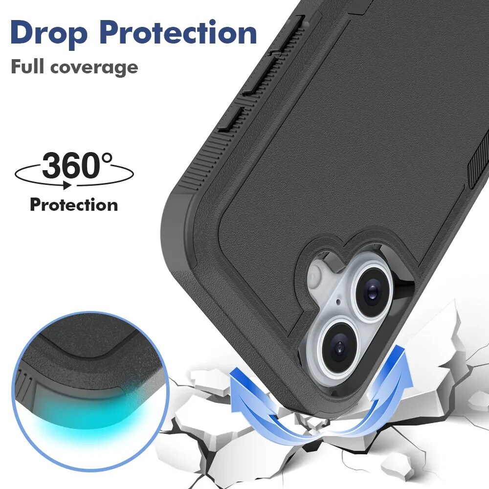 iPhone 16 Hybridcover Off-road, Sort