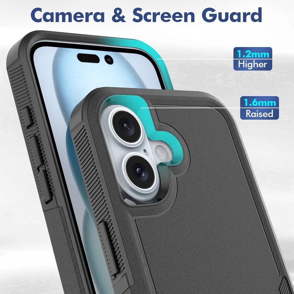 iPhone 16 Hybridcover Off-road, Sort