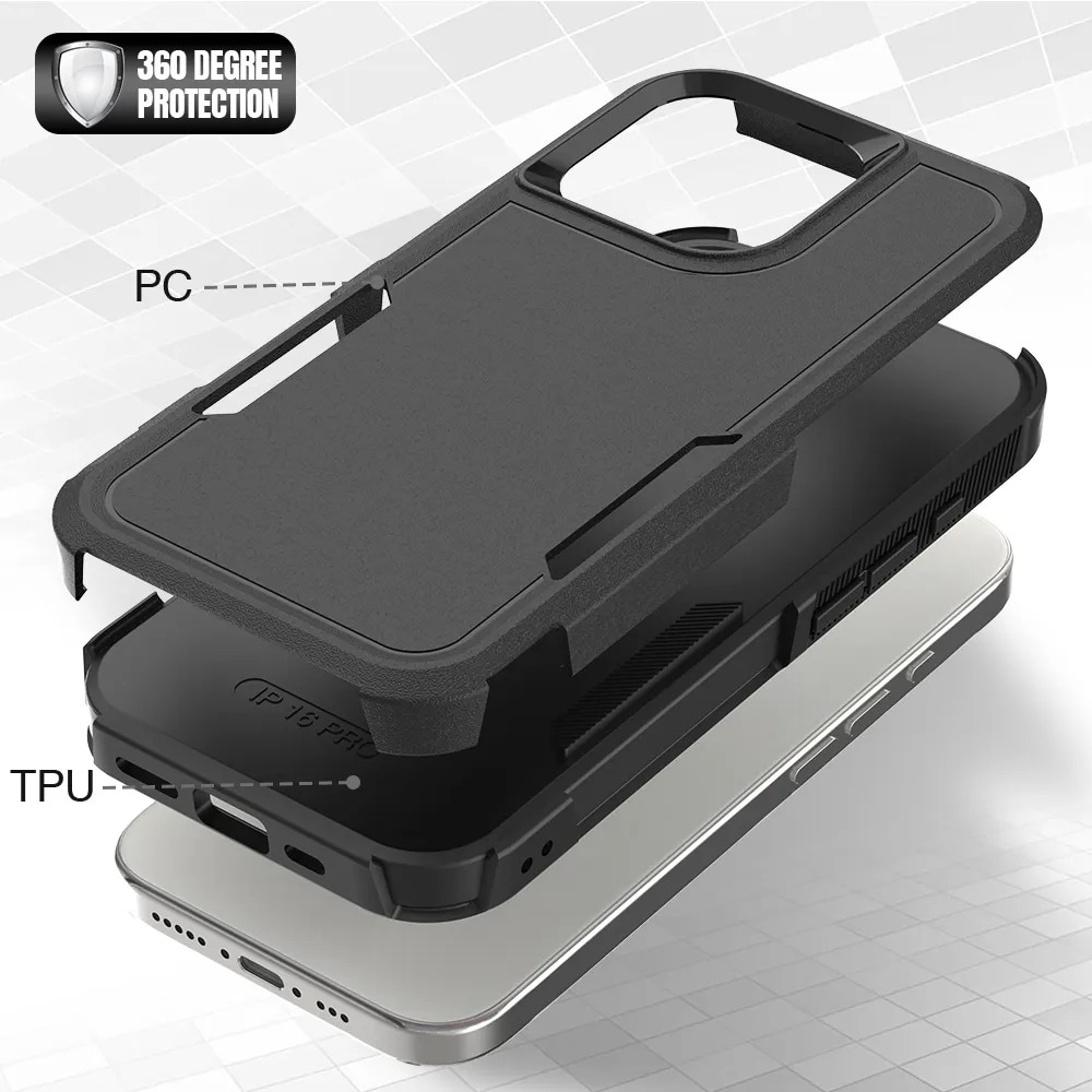 iPhone 16 Pro Max Hybridcover Off-road, Sort