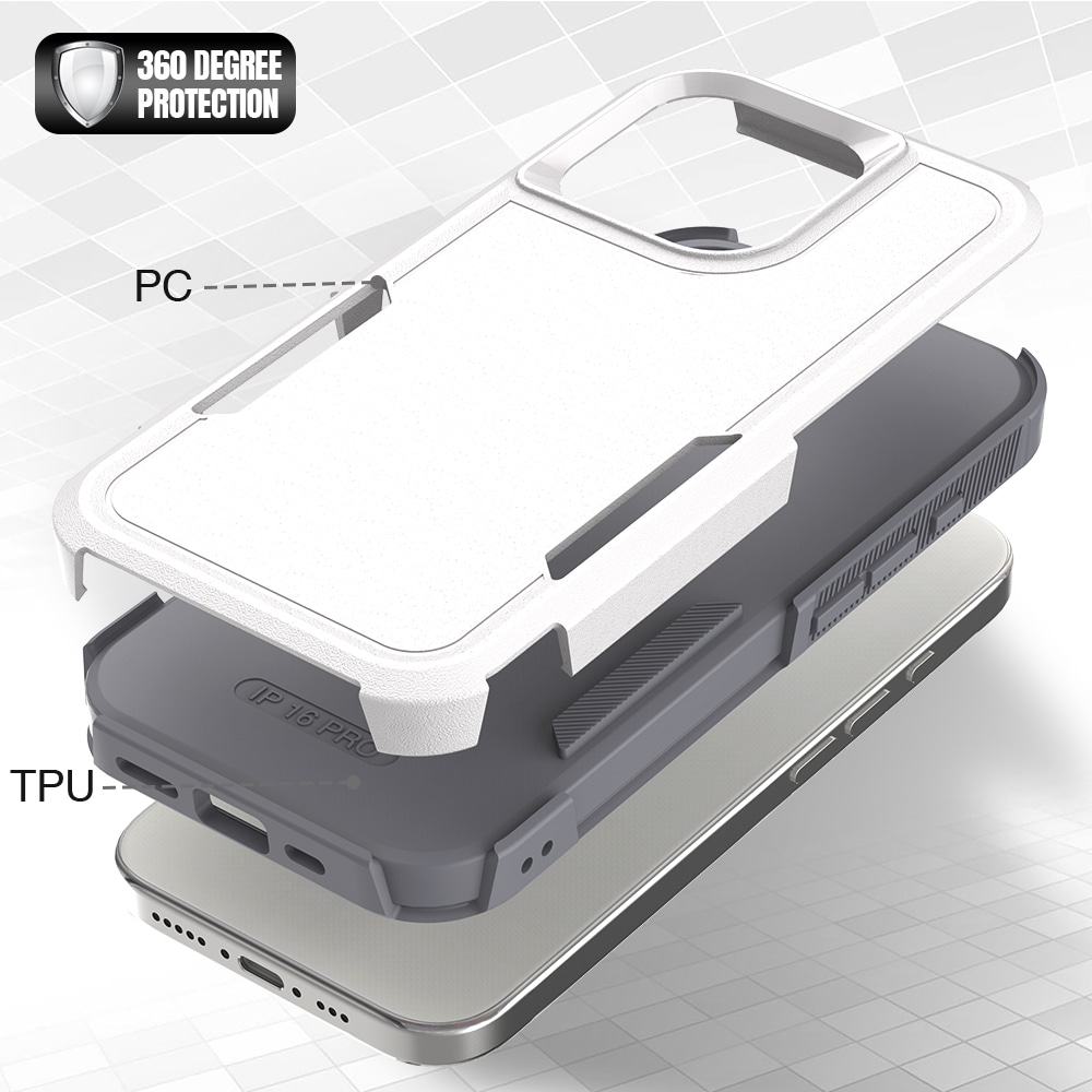 iPhone 16 Pro Hybridcover Off-road, Hvid