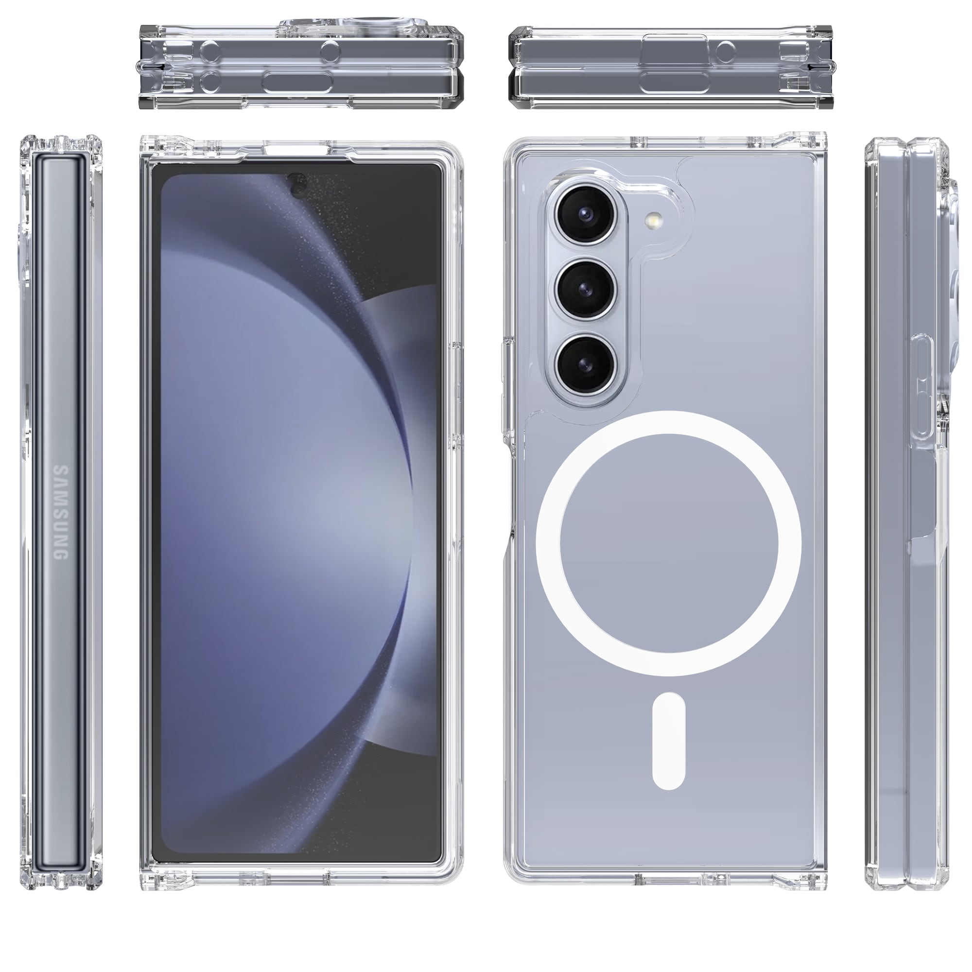 Samsung Galaxy Z Fold 6 MagSafe Hybrid-cover, Gennemsigtig