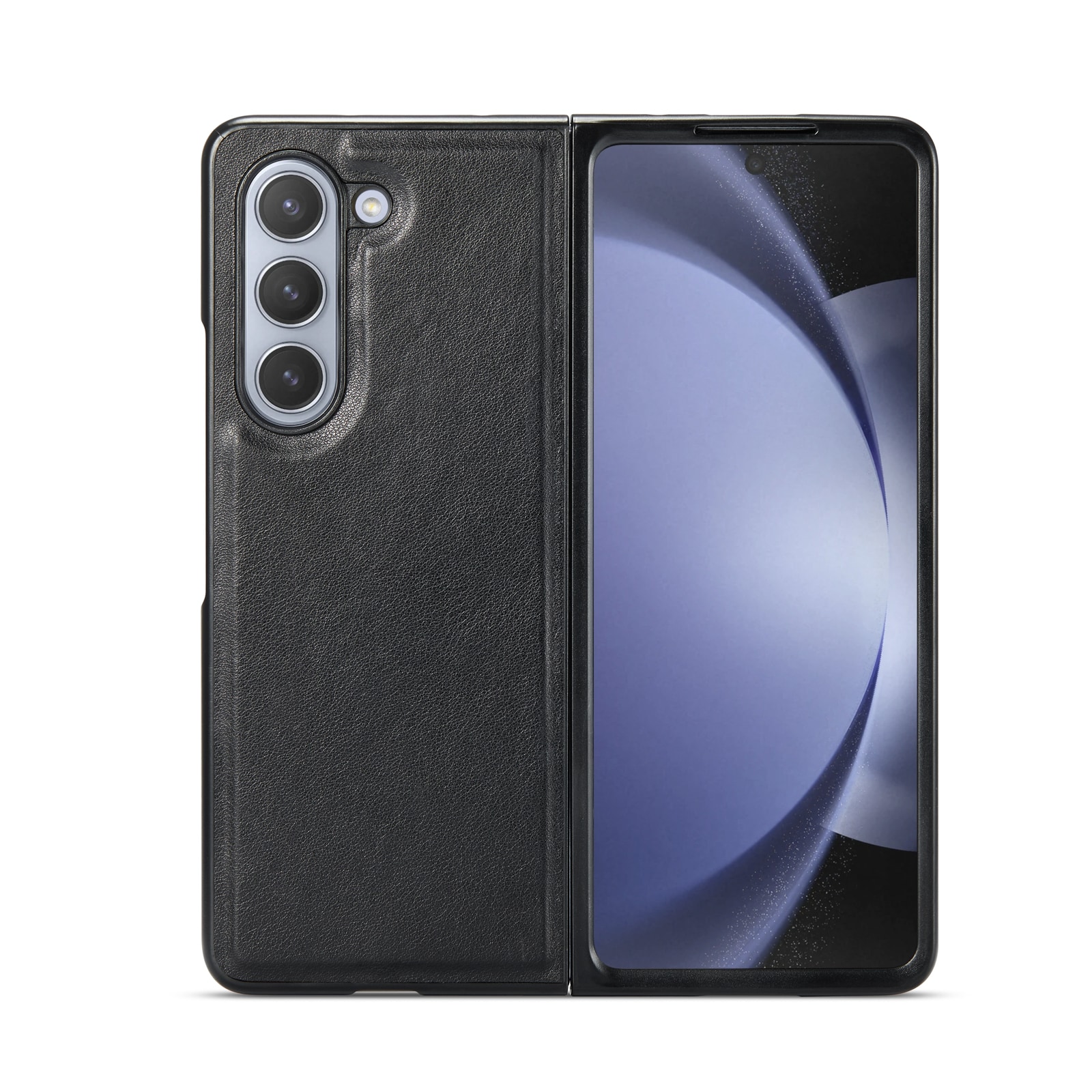 Samsung Galaxy Z Fold 6 Pungetui i ægte læder, Sort