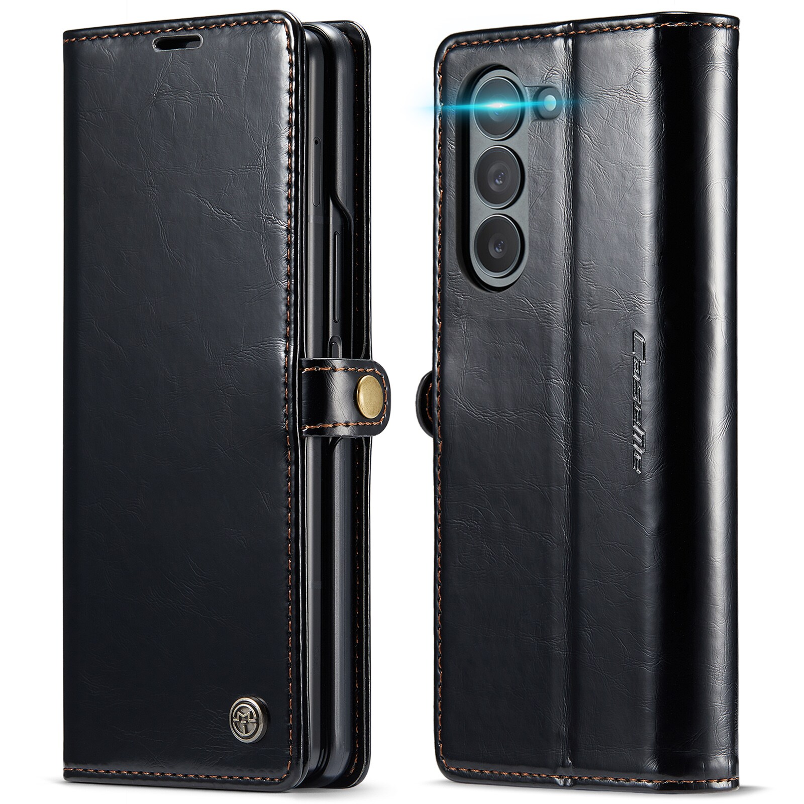 Samsung Galaxy Z Fold 6 Læderetui, Sort