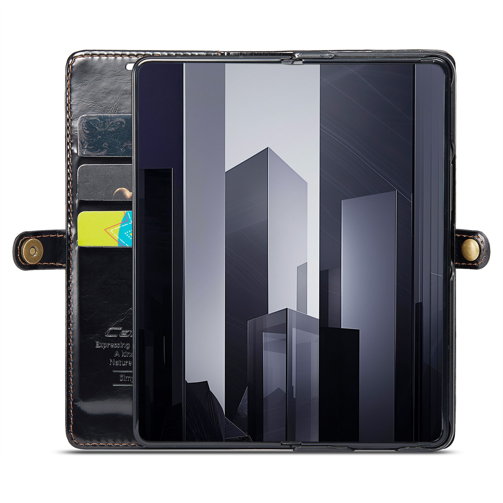 Samsung Galaxy Z Fold 6 Læderetui, Sort