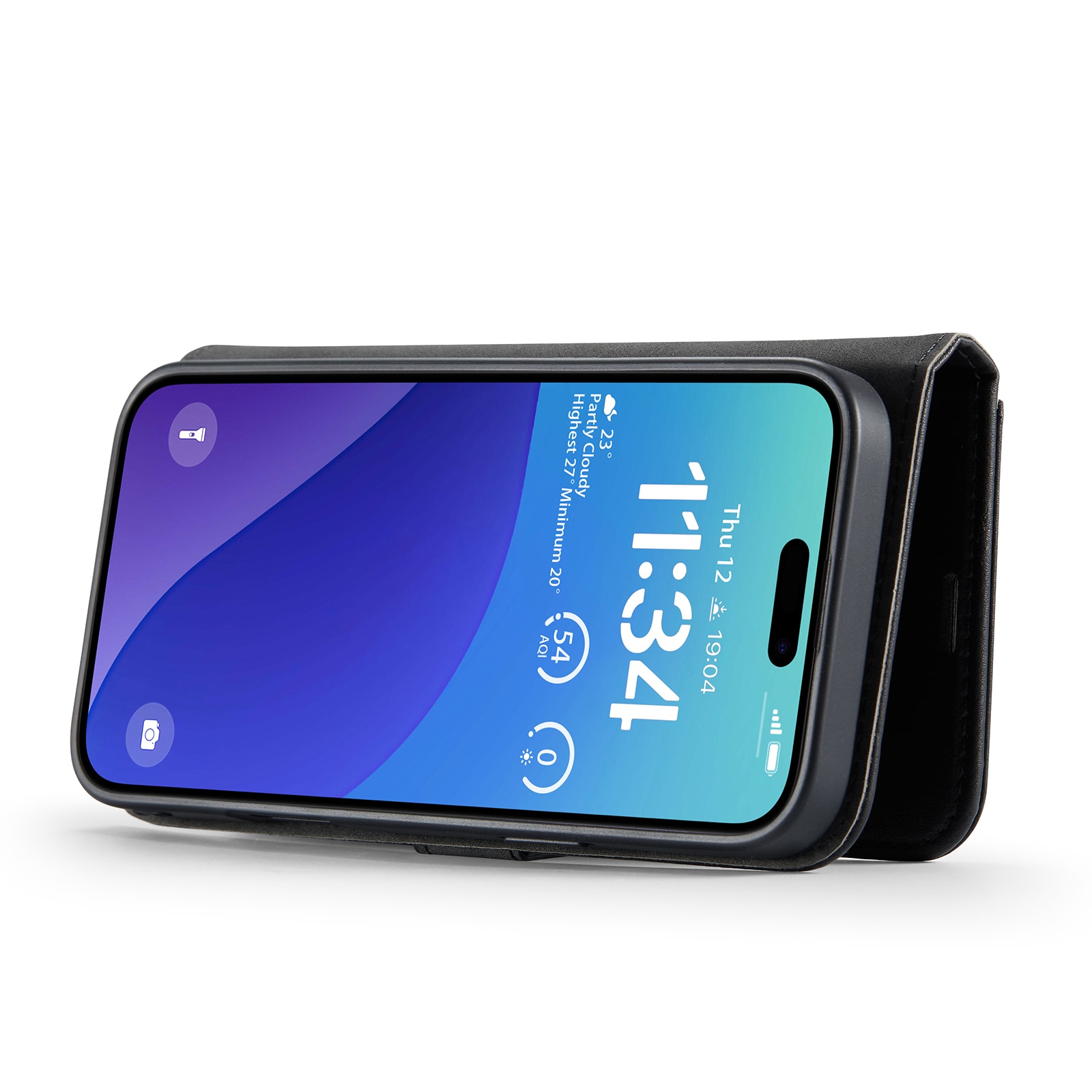 iPhone 16 Pro Max Pungetui med aftageligt cover, Black