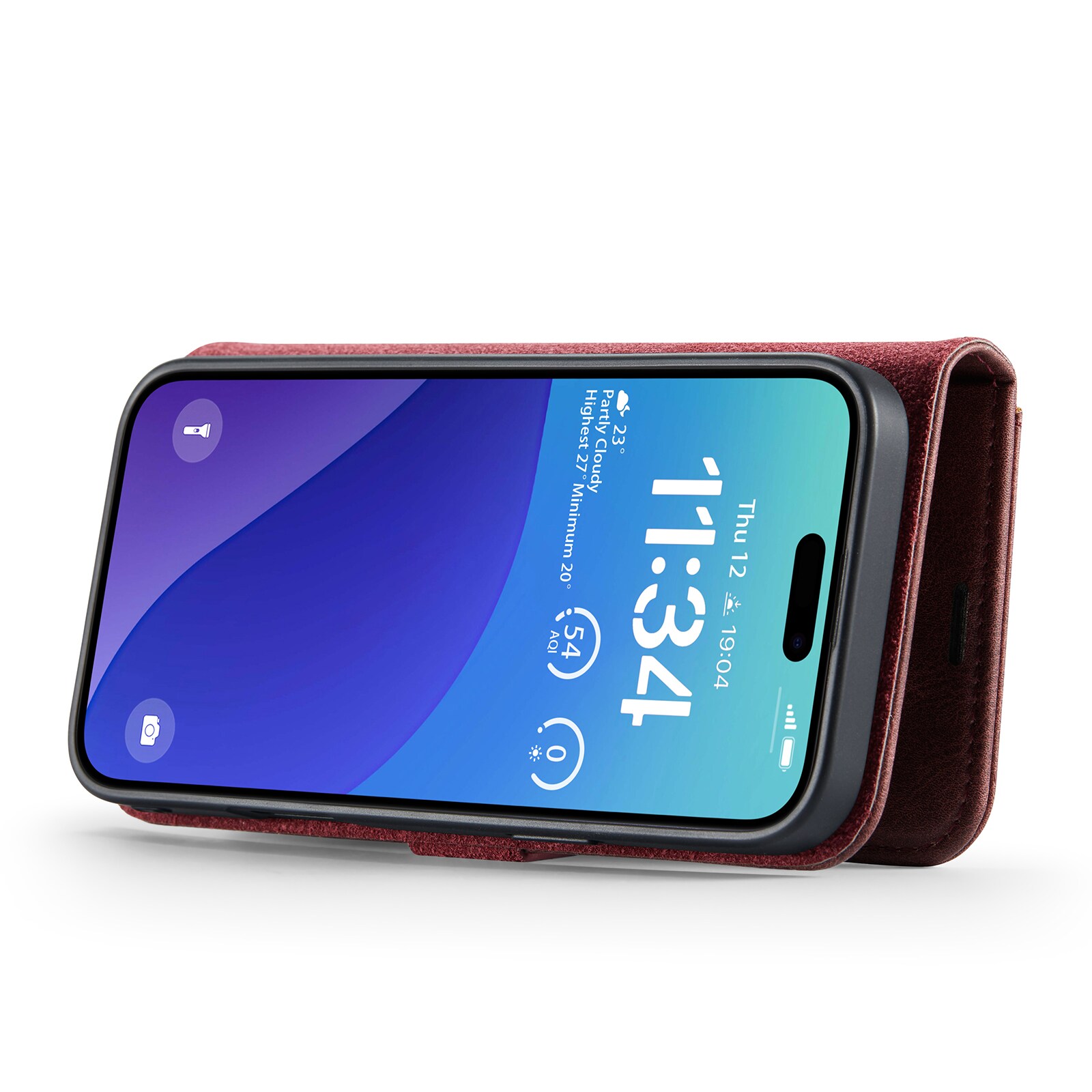 iPhone 16 Pro Max Pungetui med aftageligt cover, Red