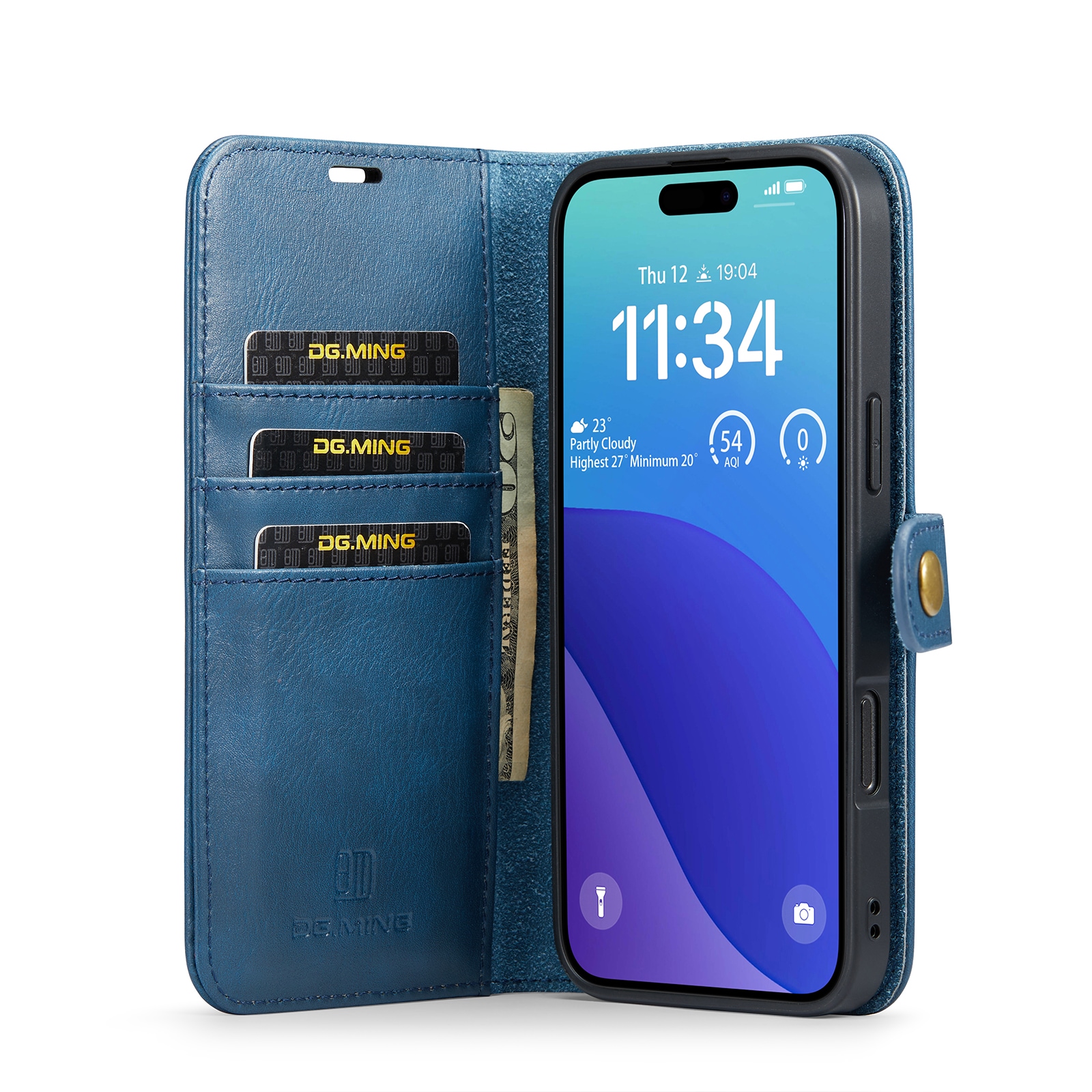 iPhone 16 Pro Max Pungetui med aftageligt cover, Blue