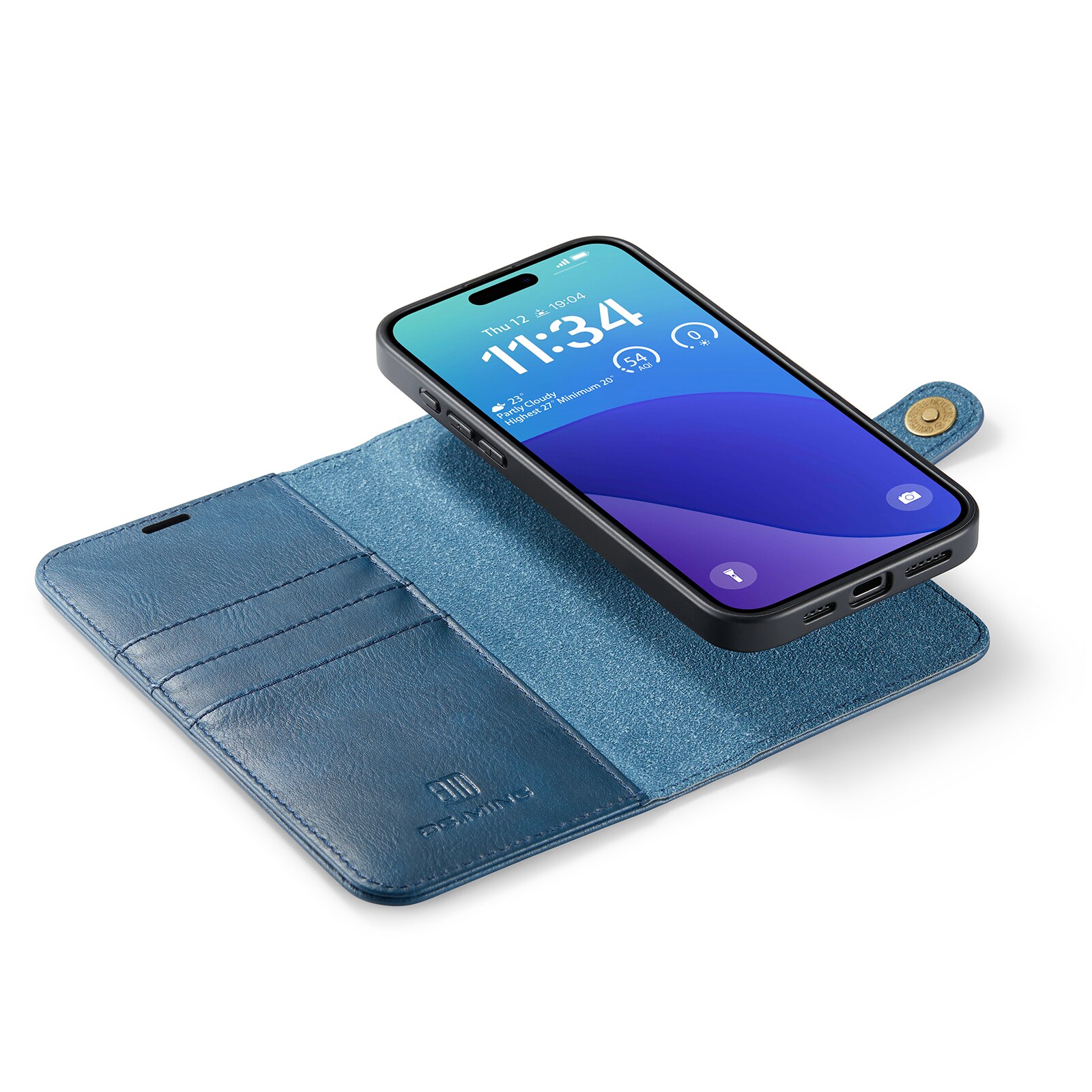 iPhone 16 Pro Max Pungetui med aftageligt cover, Blue