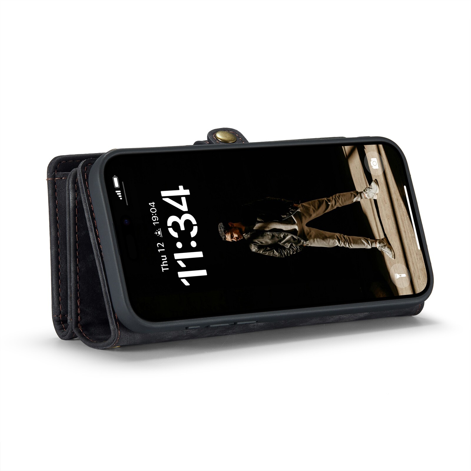 iPhone 16 Pro Max Rummeligt pungetui med mange kortholdere, Grå