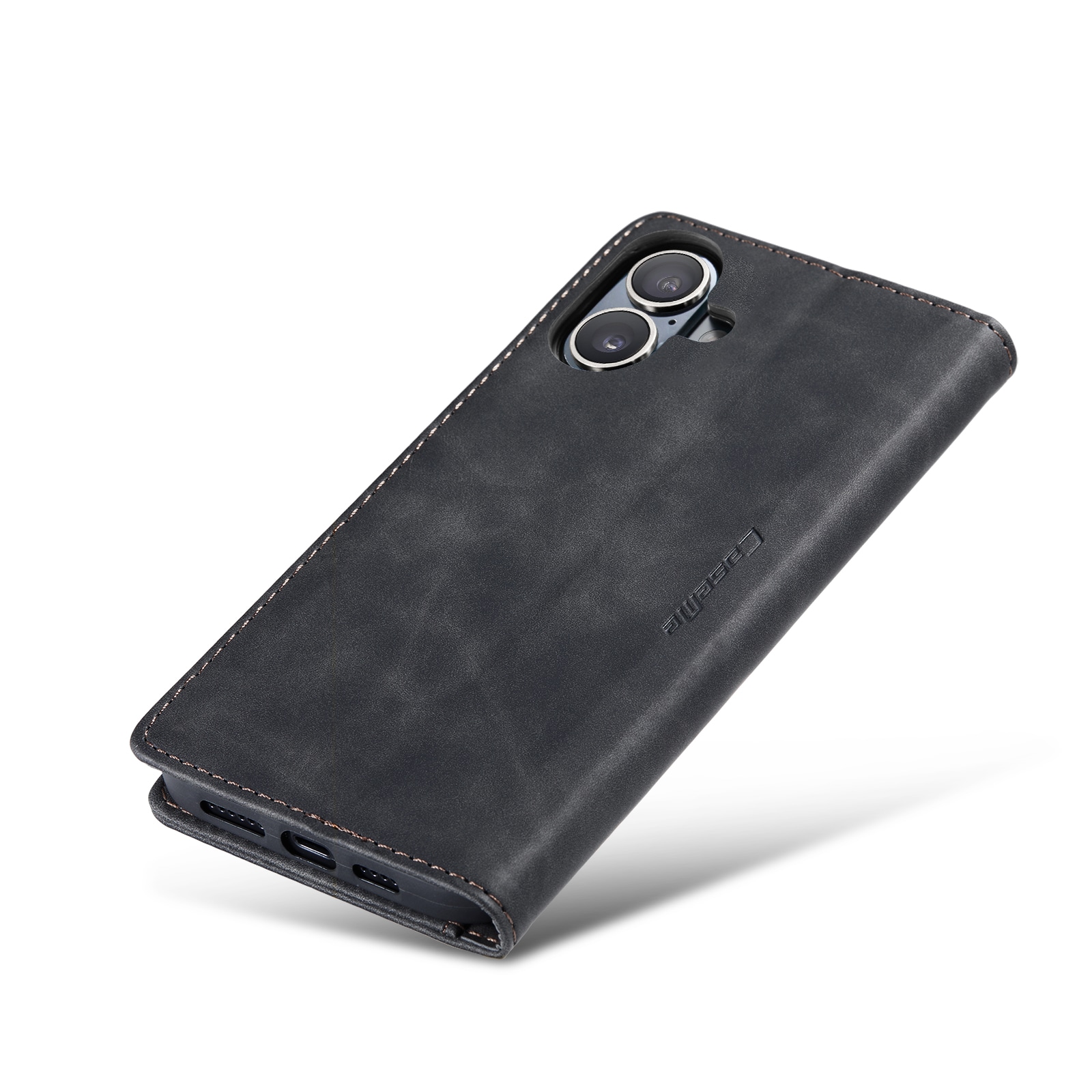iPhone 16 Slankt pungetui, Sort