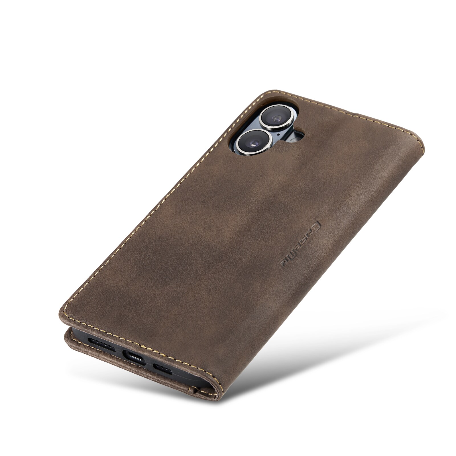 iPhone 16 Slankt pungetui, Brun