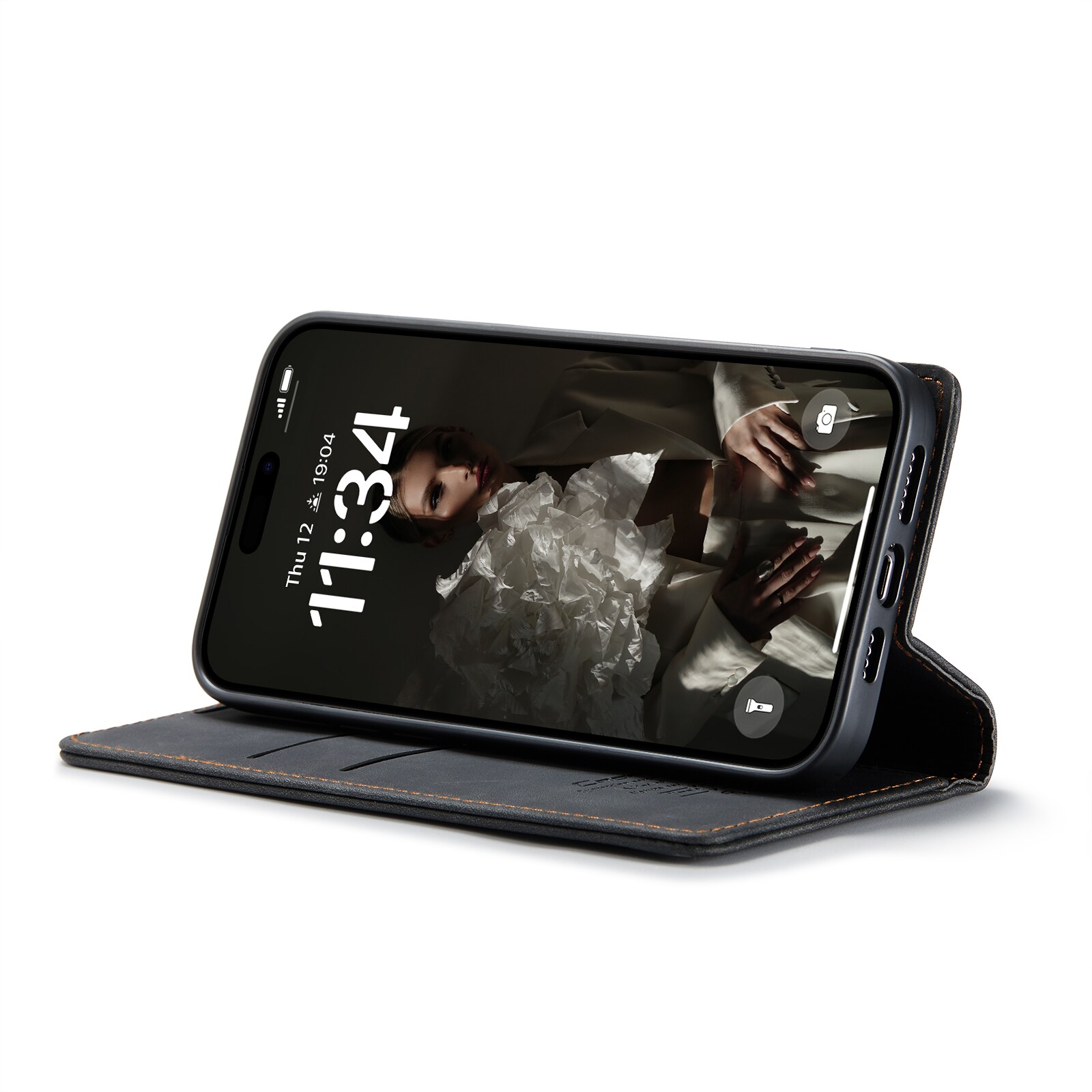 iPhone 16 Pro Slankt pungetui, Sort
