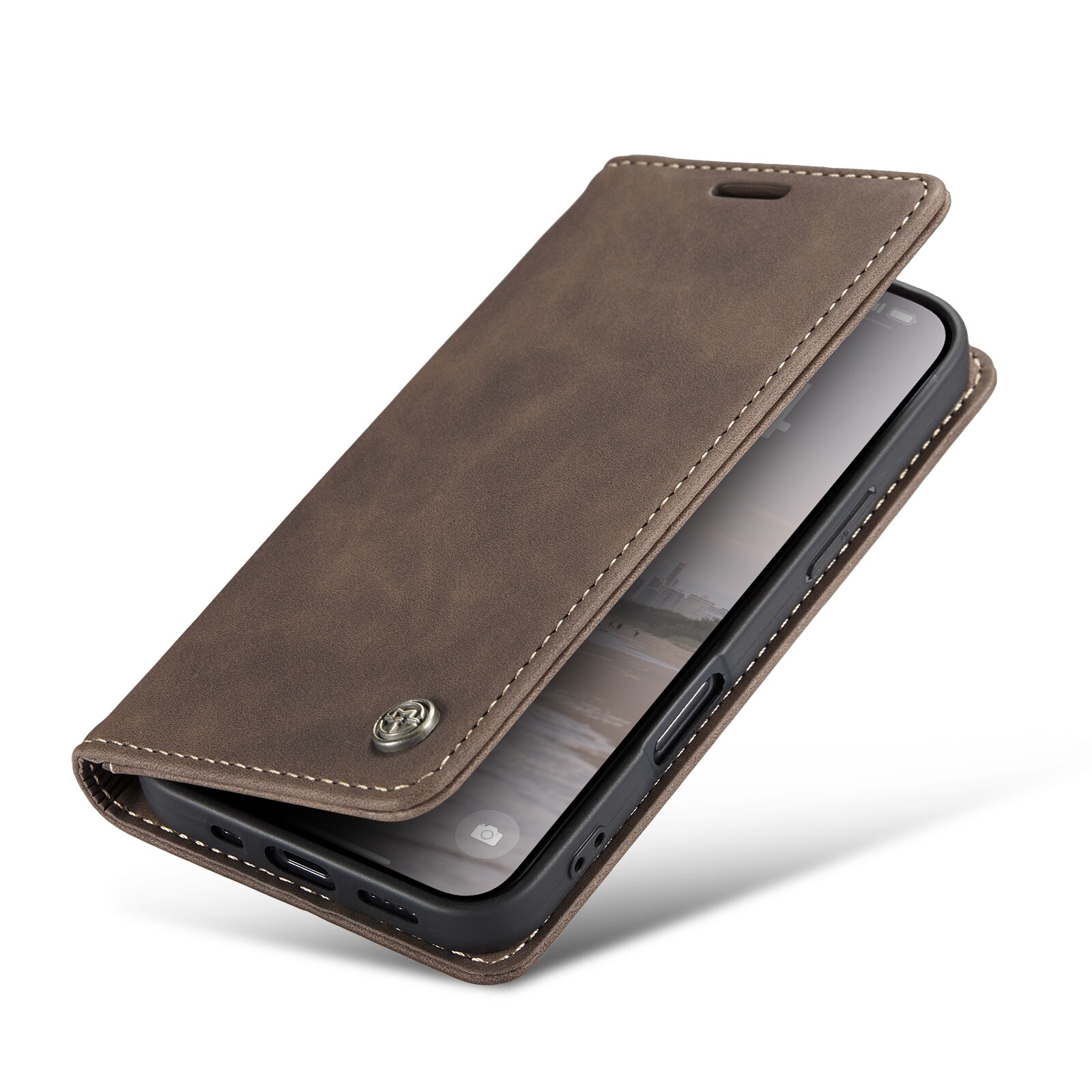 iPhone 16 Pro Slankt pungetui, Brun