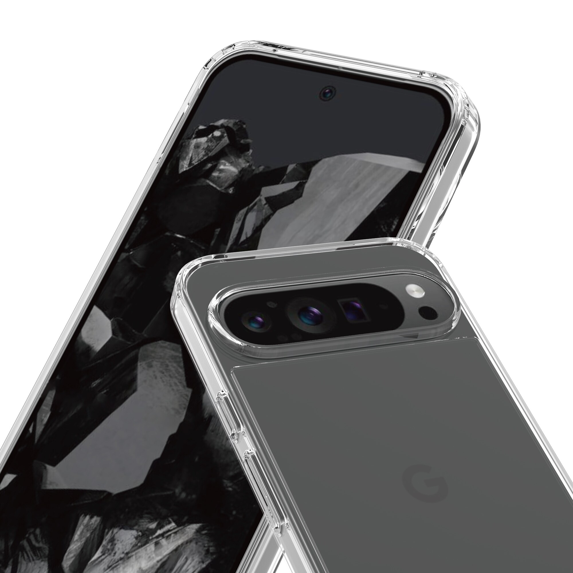 Google Pixel 9 Pro XL Crystal Hybrid-cover, Gennemsigtig