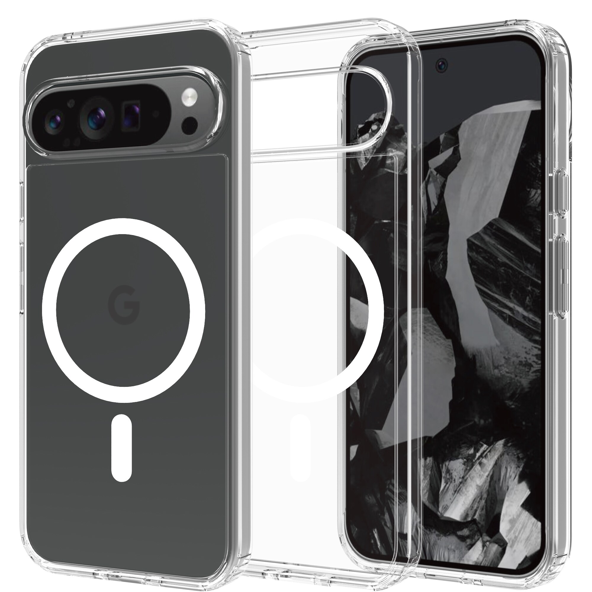 Google Pixel 10 Pro XL MagSafe Hybrid-cover, Gennemsigtig