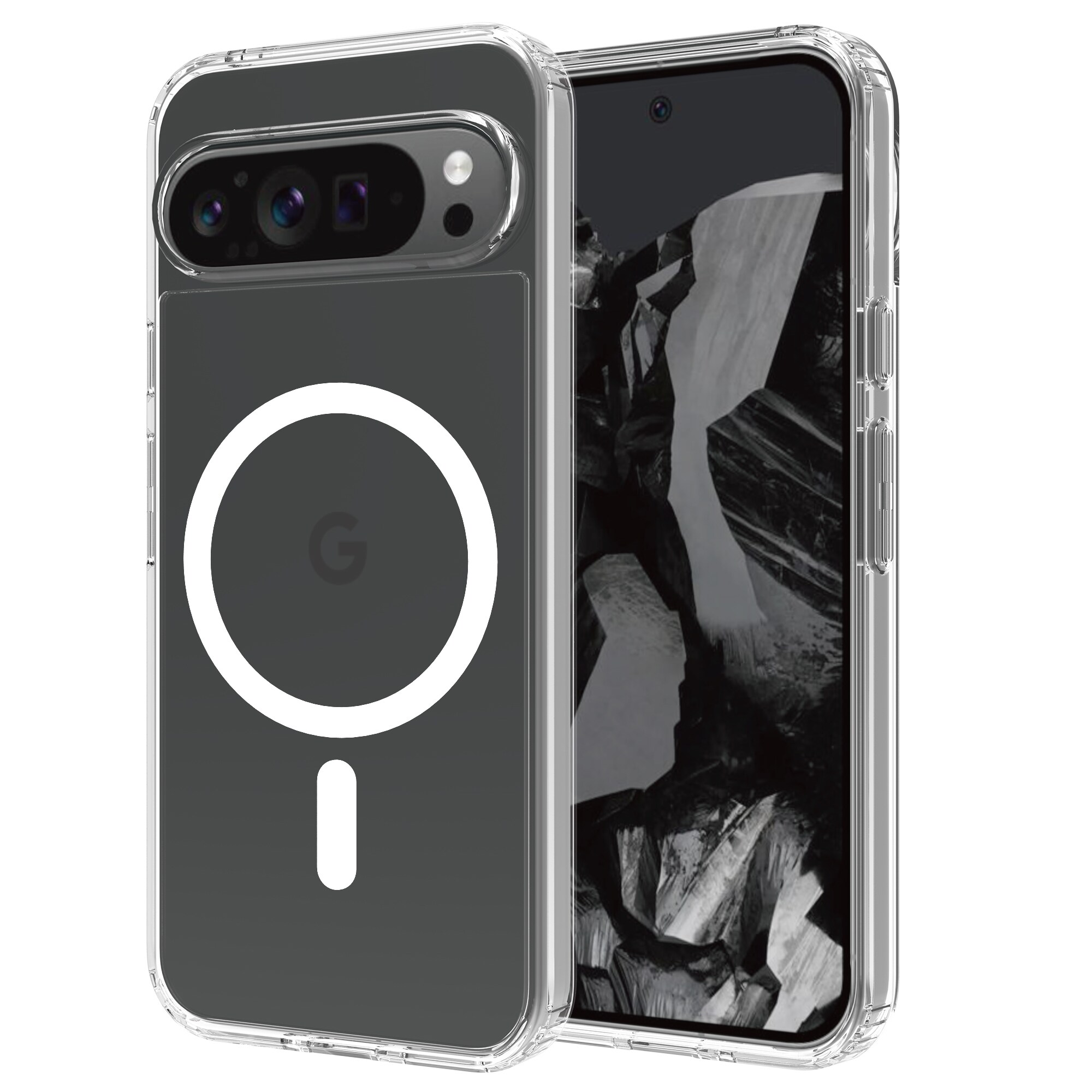 Google Pixel 9 Pro XL MagSafe Hybrid-cover, Gennemsigtig