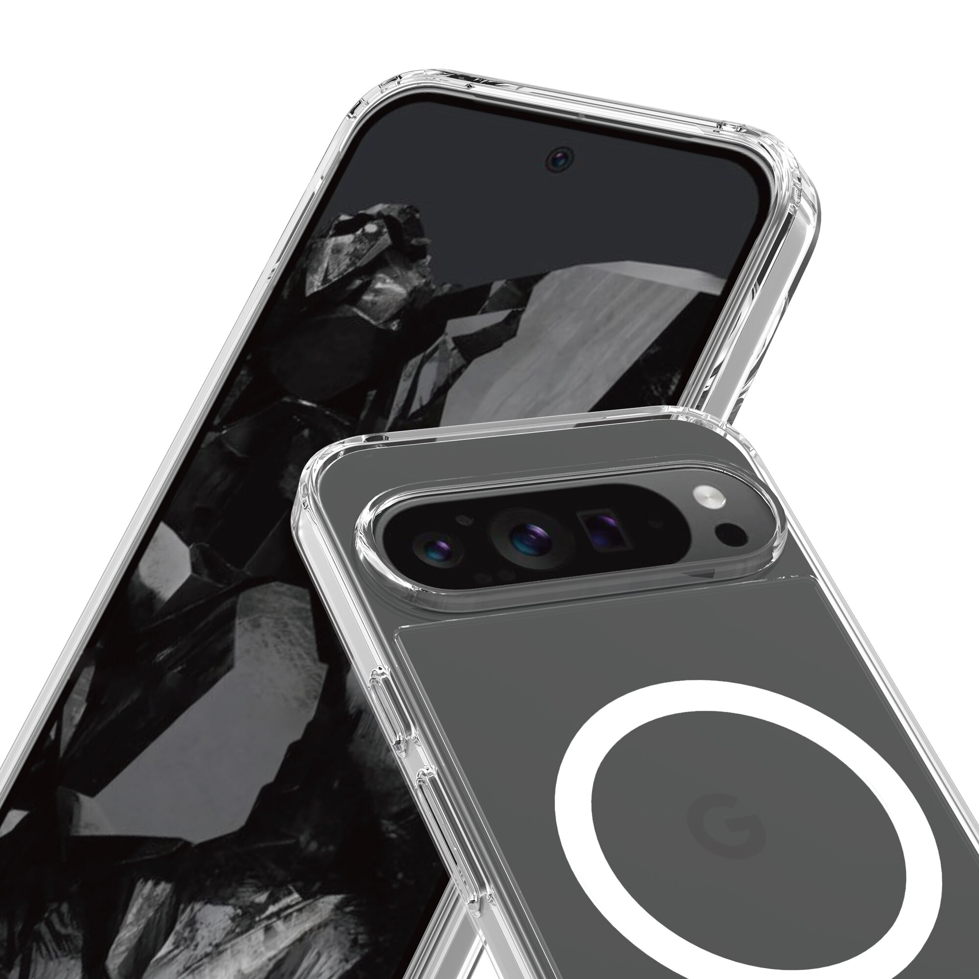 Google Pixel 9 Pro XL MagSafe Hybrid-cover, Gennemsigtig