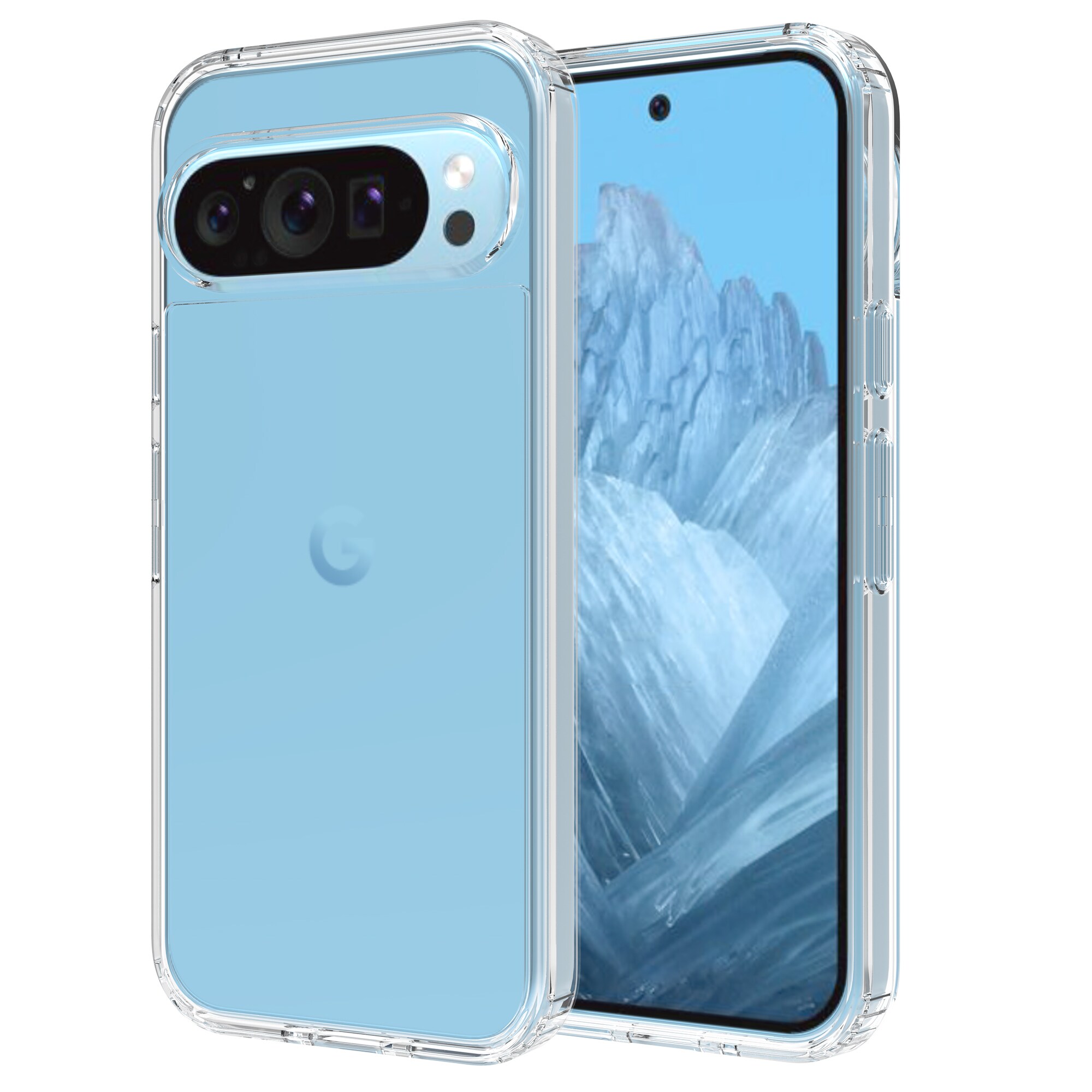 Google Pixel 9 Crystal Hybrid-cover, Gennemsigtig