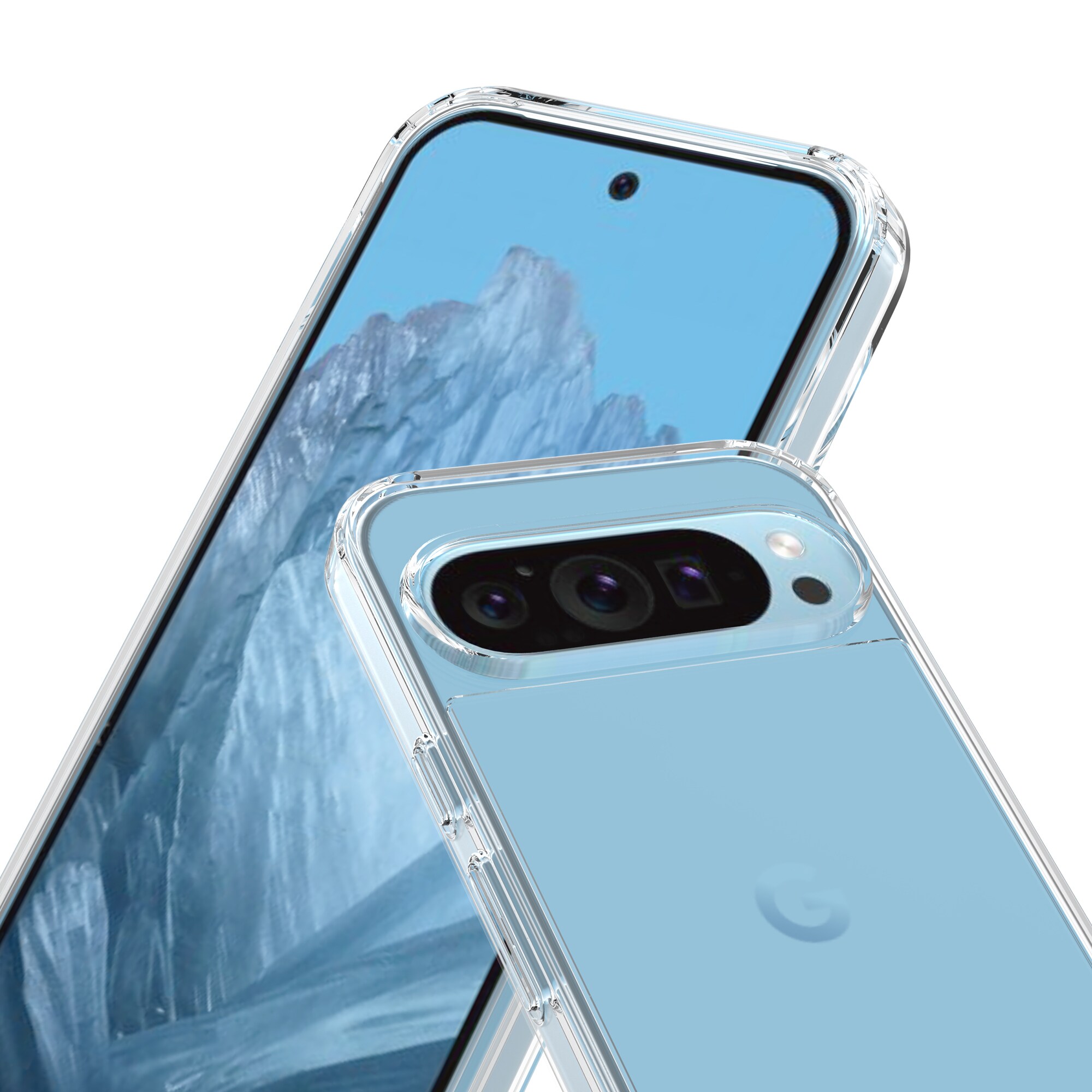 Google Pixel 9 Crystal Hybrid-cover, Gennemsigtig