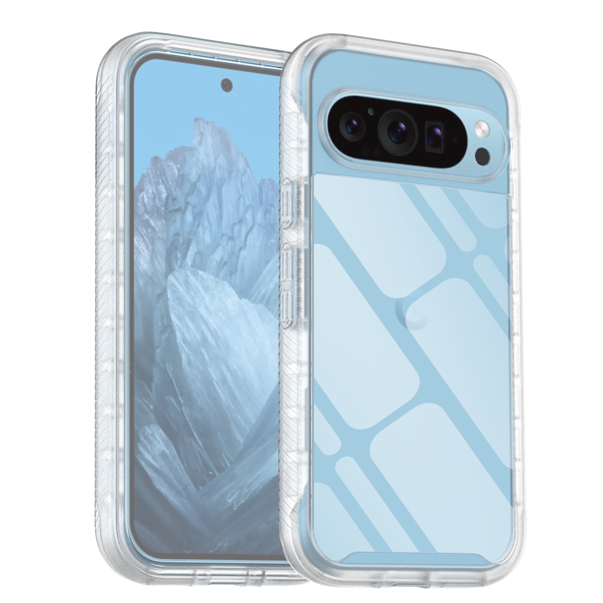 Google Pixel 9 Mobilcover Full Protection, Gennemsigtig