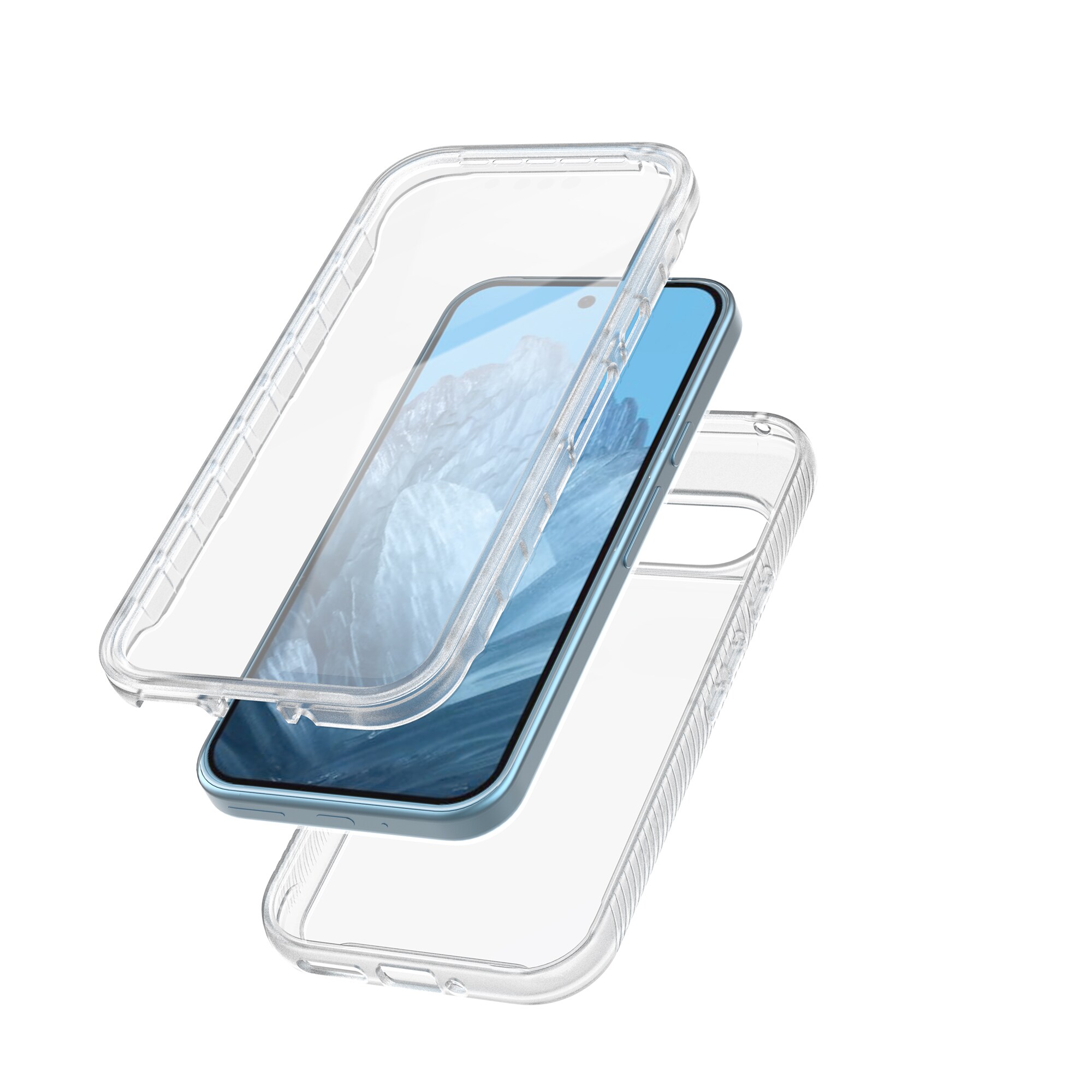 Google Pixel 9 Mobilcover Full Protection, Gennemsigtig