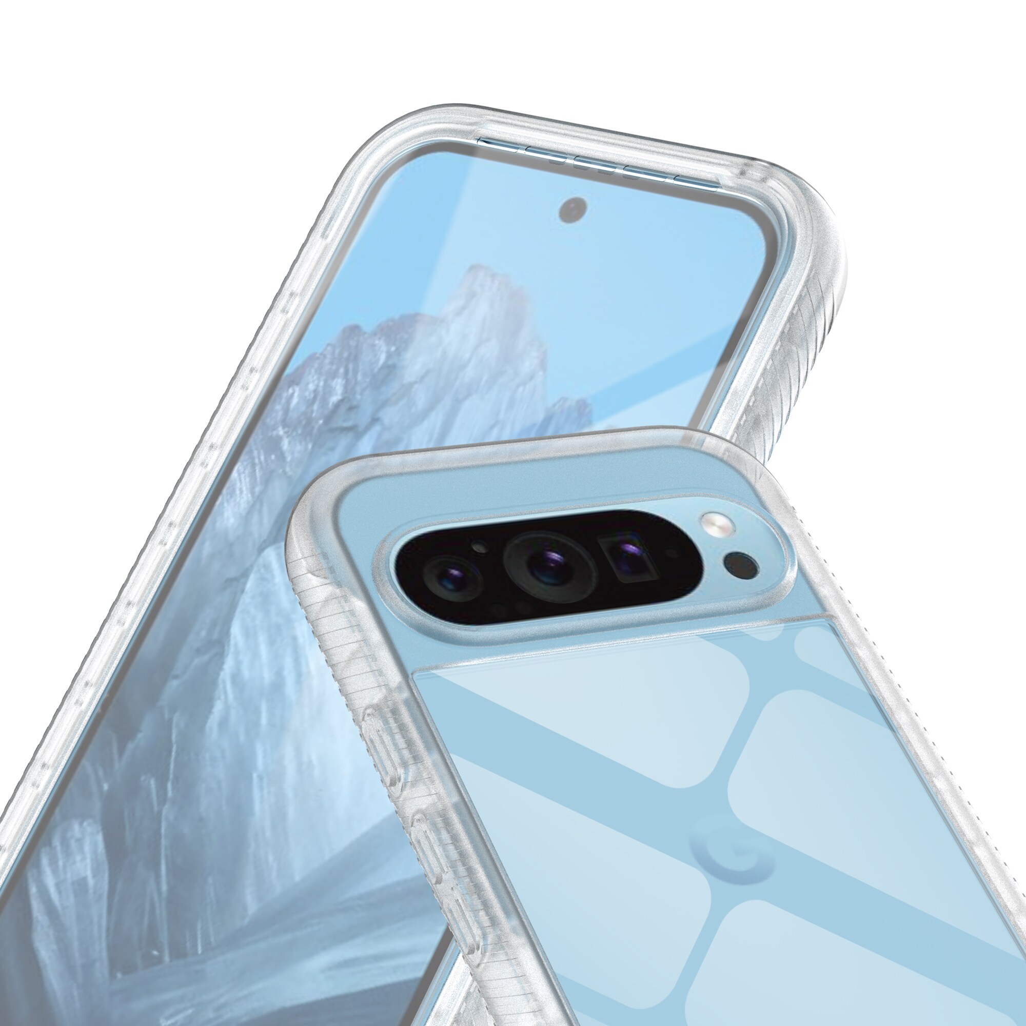 Google Pixel 9 Mobilcover Full Protection, Gennemsigtig