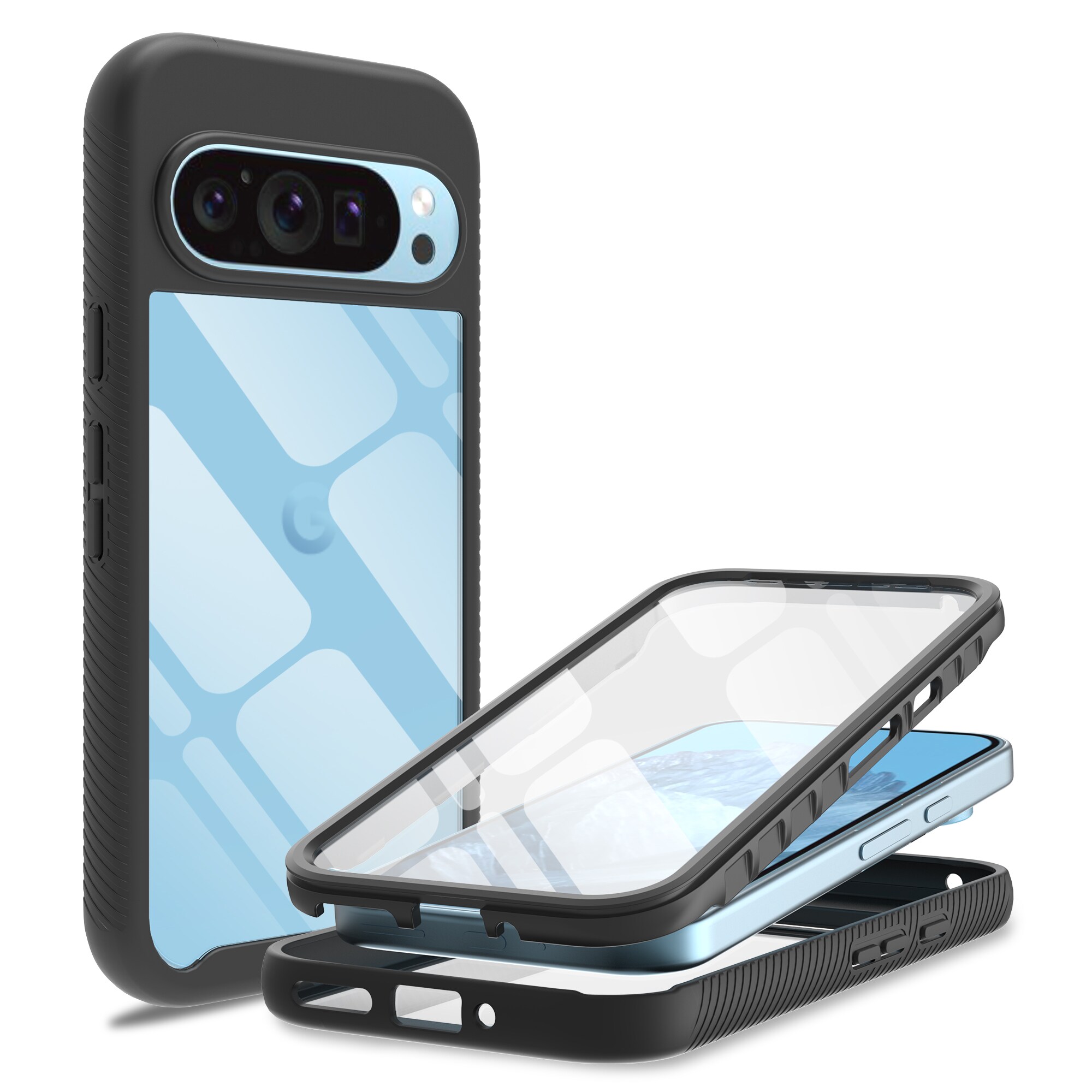Google Pixel 9 Pro Mobilcover Full Protection, Sort