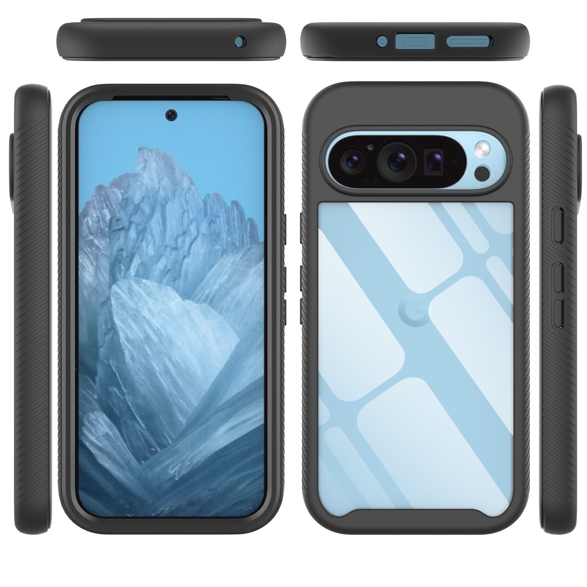 Google Pixel 9 Mobilcover Full Protection, Sort