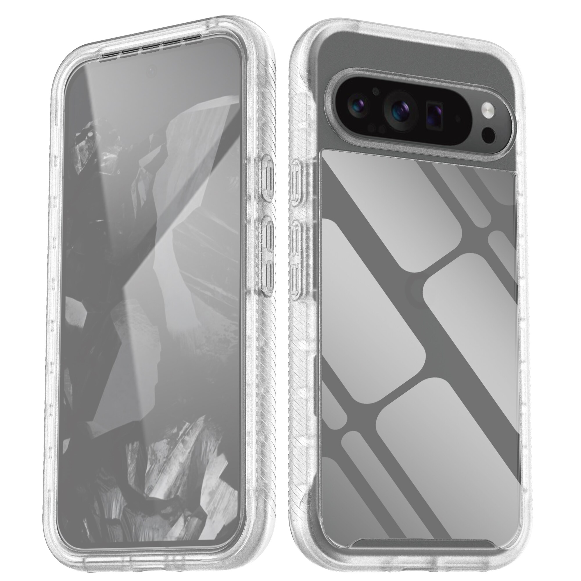 Google Pixel 9 Pro XL Mobilcover Full Protection, Gennemsigtig