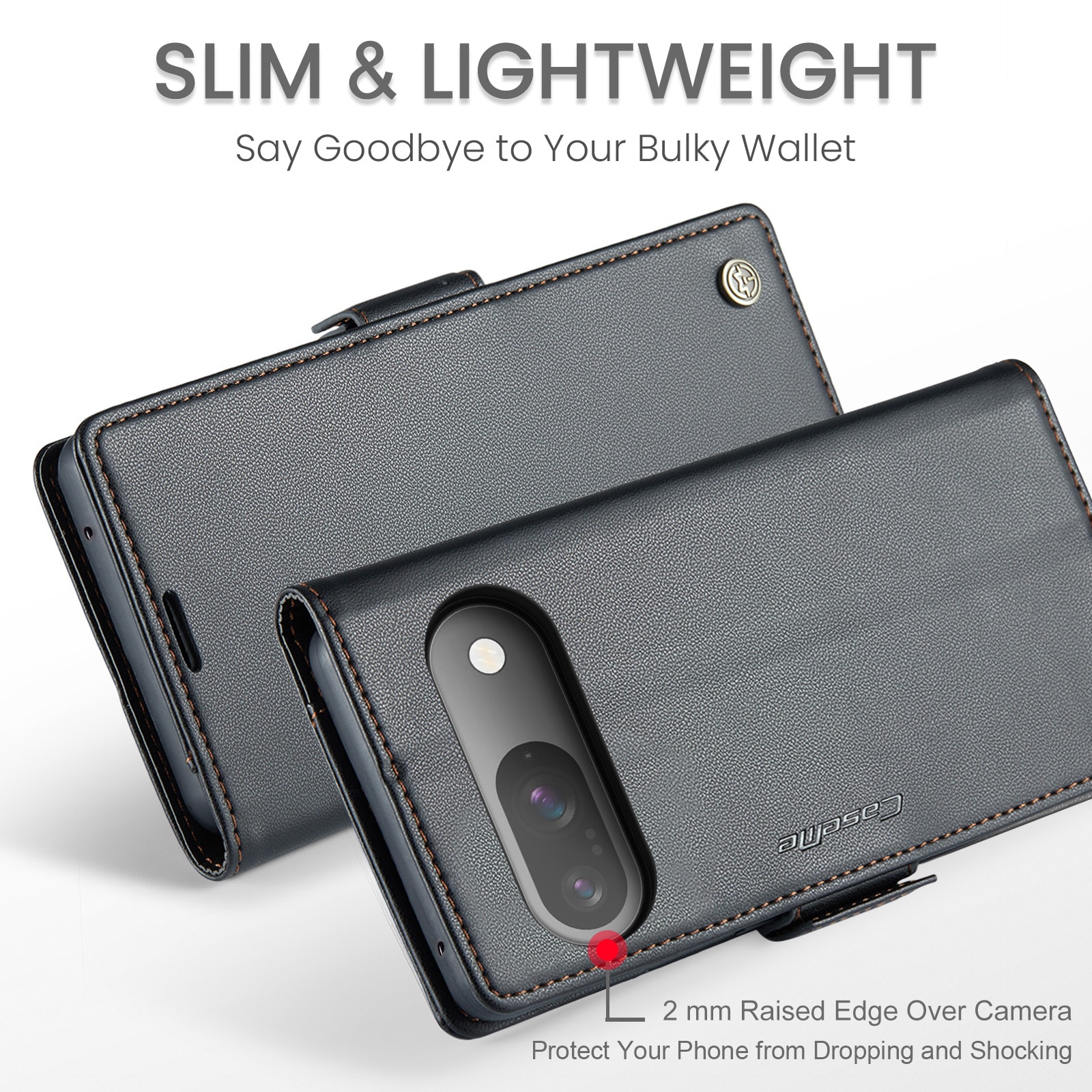 Google Pixel 9 Pro Slankt RFID-pungetui, Sort