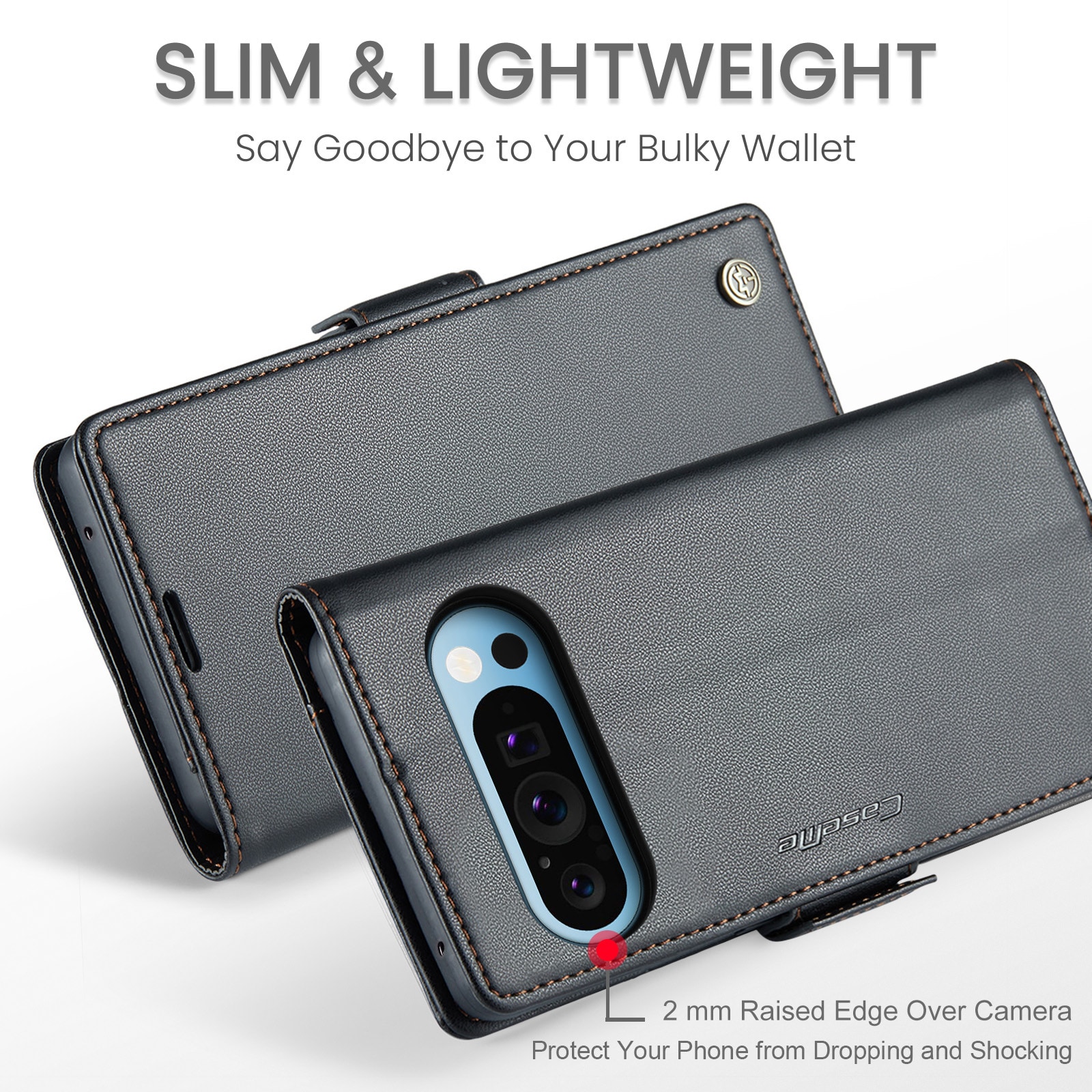 Google Pixel 9 Pro XL Slankt RFID-pungetui, Sort