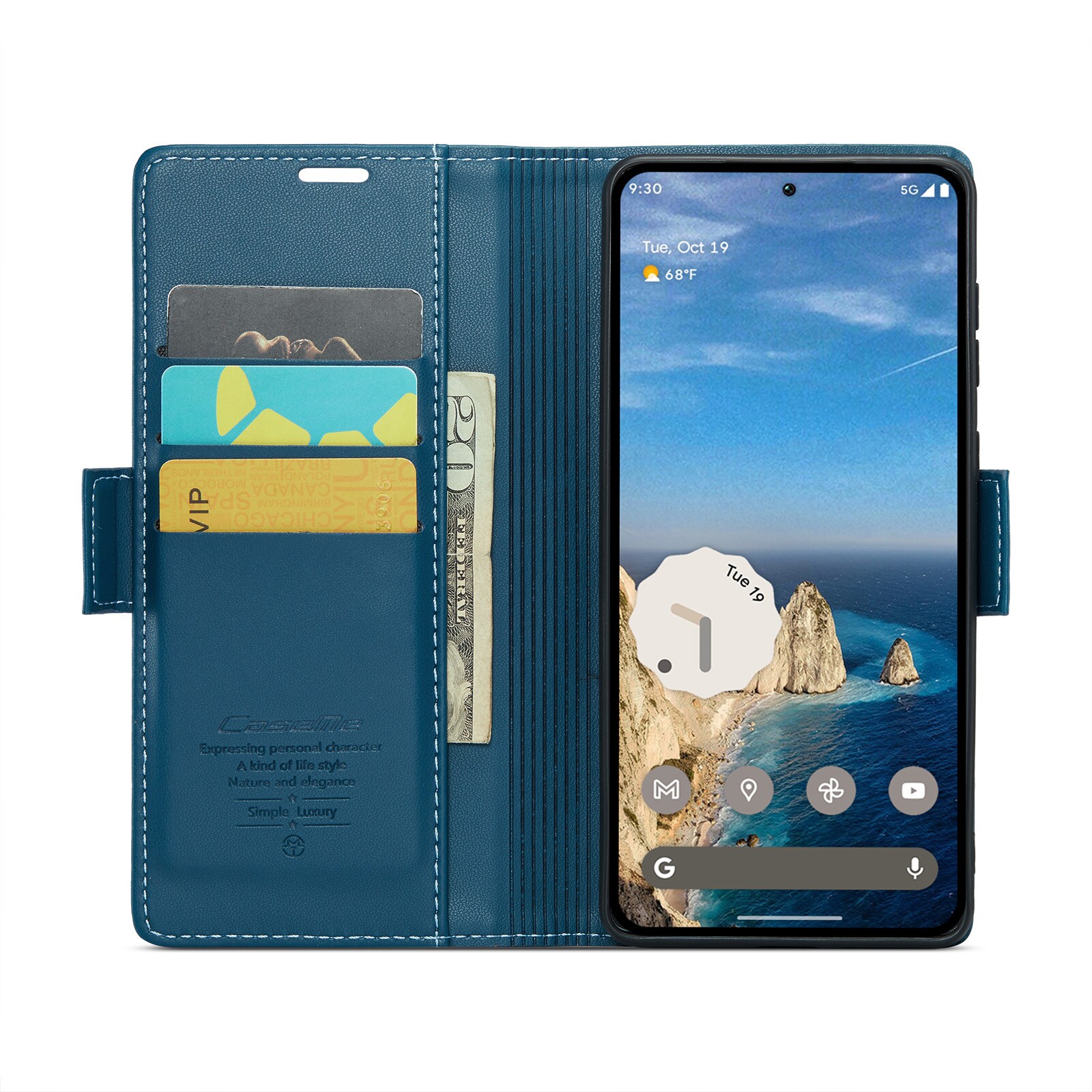 Google Pixel 10 Pro Slankt RFID-pungetui, Blå