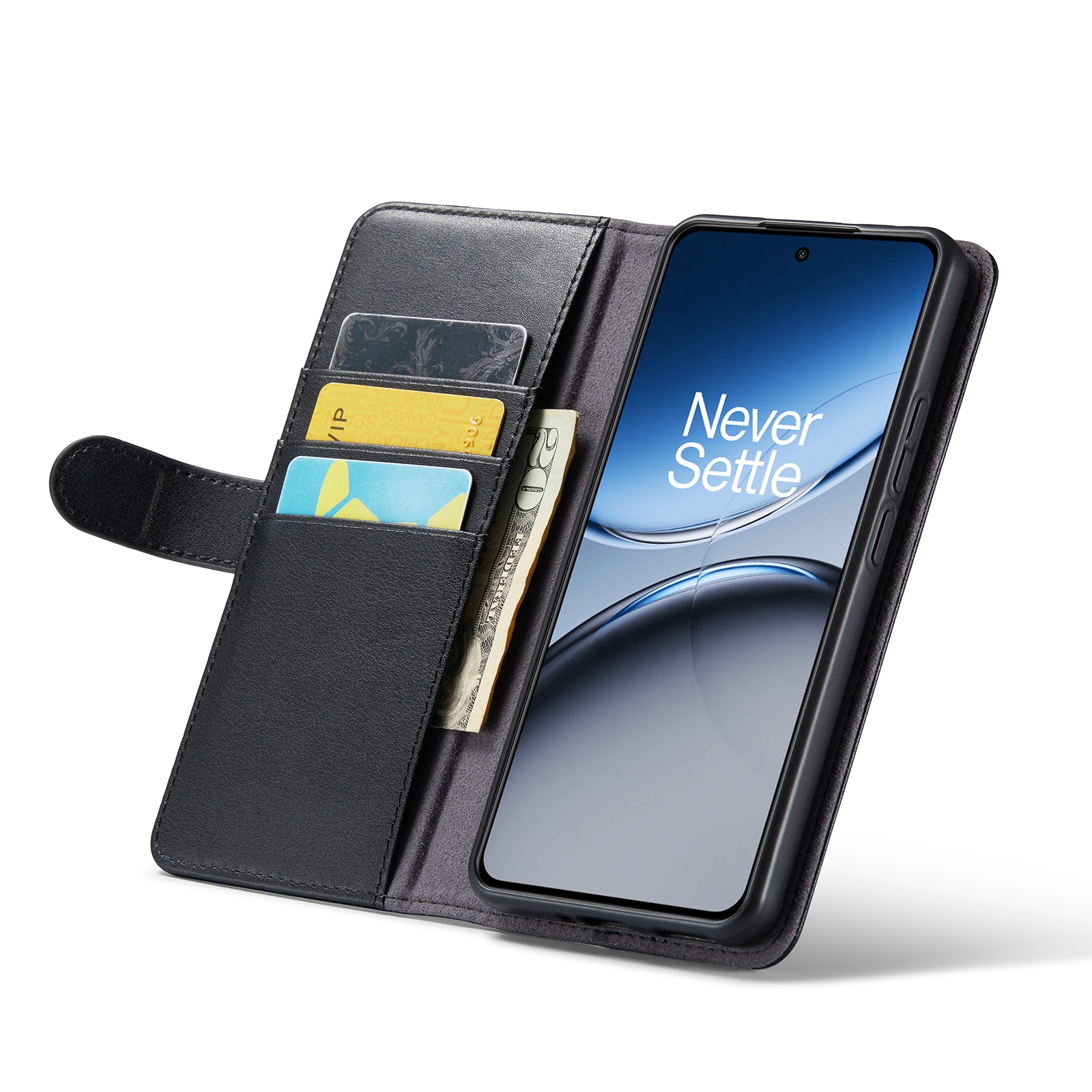  OnePlus Nord 4 Pungetui i ægte læder, Sort