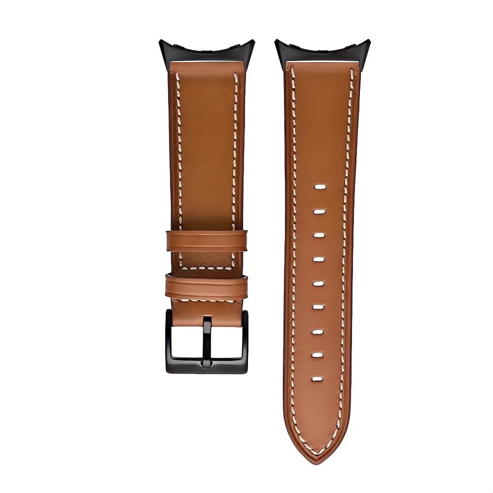 Google Pixel Watch 3 45mm Armbånd i ægte læder, Cognac